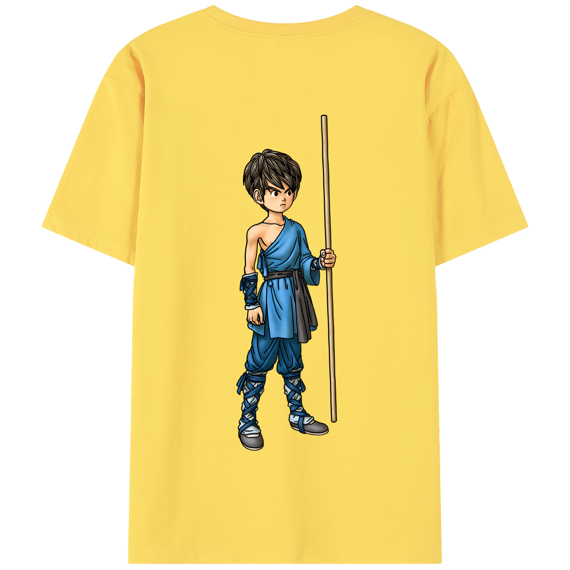（画像用） ドラゴンクエスト Doragon Kuesuto Dragon Quest 綿100％半袖Tシャツ（背面プリント）
