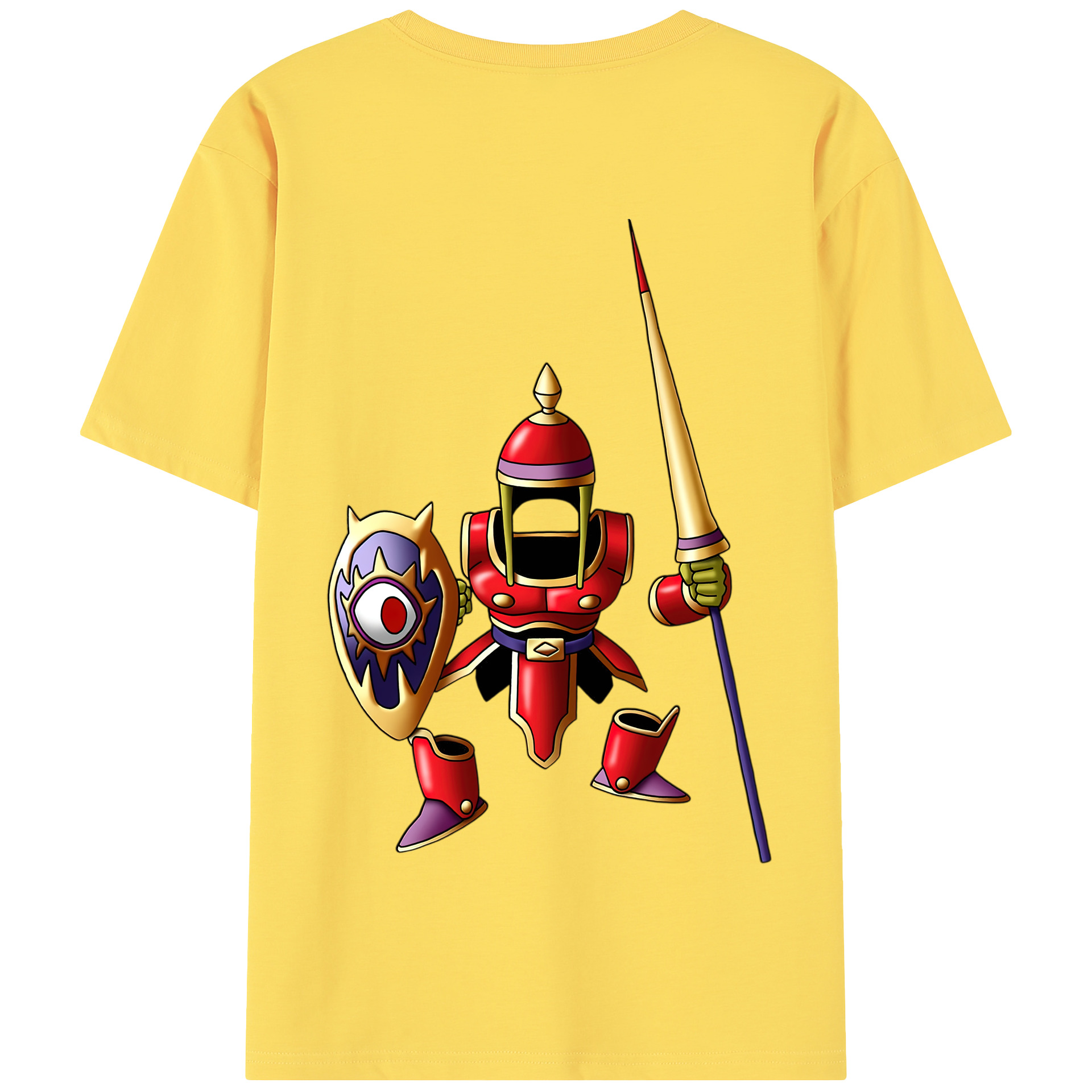 （画像用） ドラゴンクエスト Doragon Kuesuto Dragon Quest 綿100％半袖Tシャツ（背面プリント）