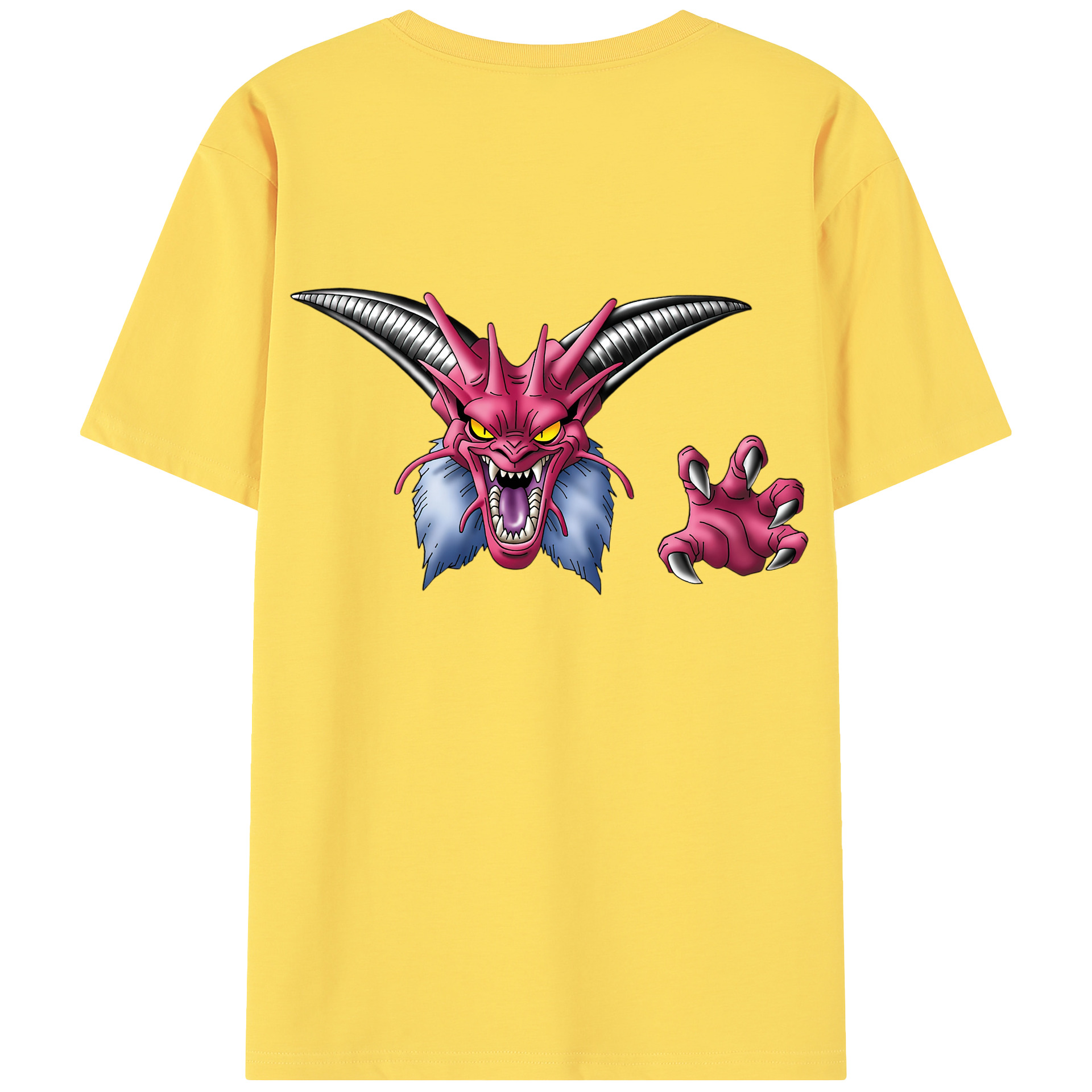 （画像用） ドラゴンクエスト Doragon Kuesuto Dragon Quest 綿100％半袖Tシャツ（背面プリント）