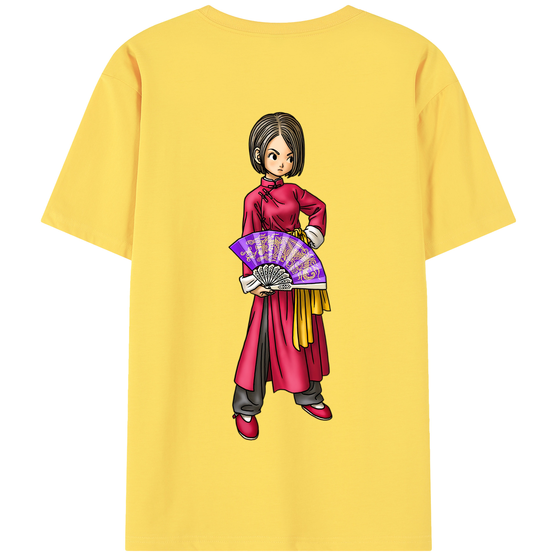 （画像用） ドラゴンクエスト Doragon Kuesuto Dragon Quest 綿100％半袖Tシャツ（背面プリント）