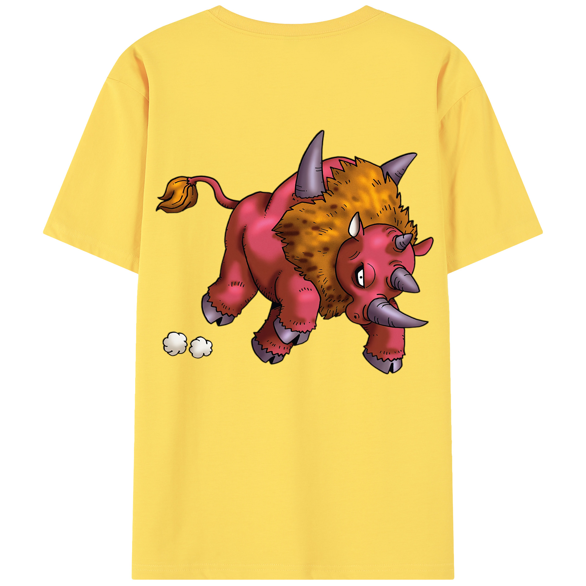 （画像用） ドラゴンクエスト Doragon Kuesuto Dragon Quest 綿100％半袖Tシャツ（背面プリント）