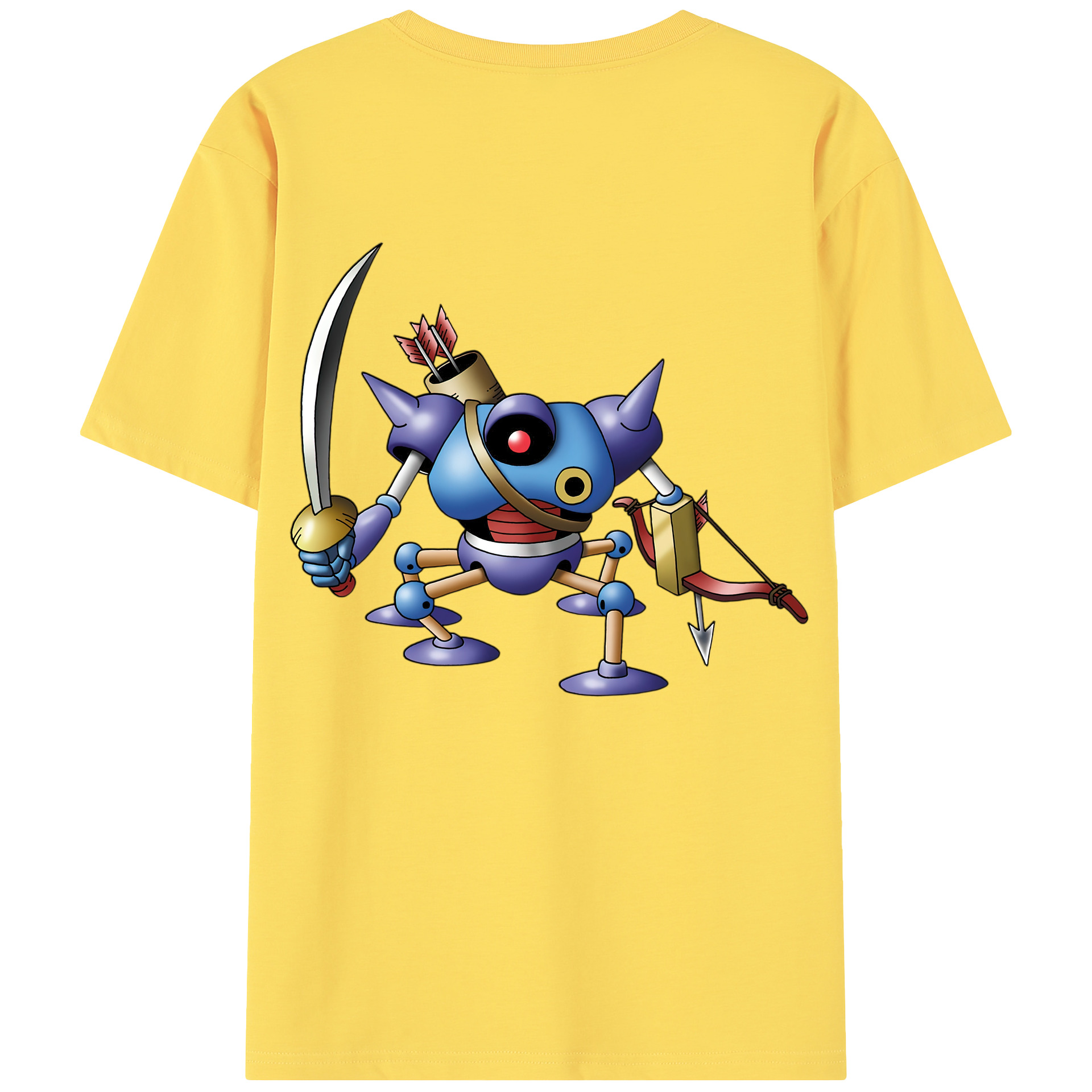 （画像用） ドラゴンクエスト Doragon Kuesuto Dragon Quest 綿100％半袖Tシャツ（背面プリント）