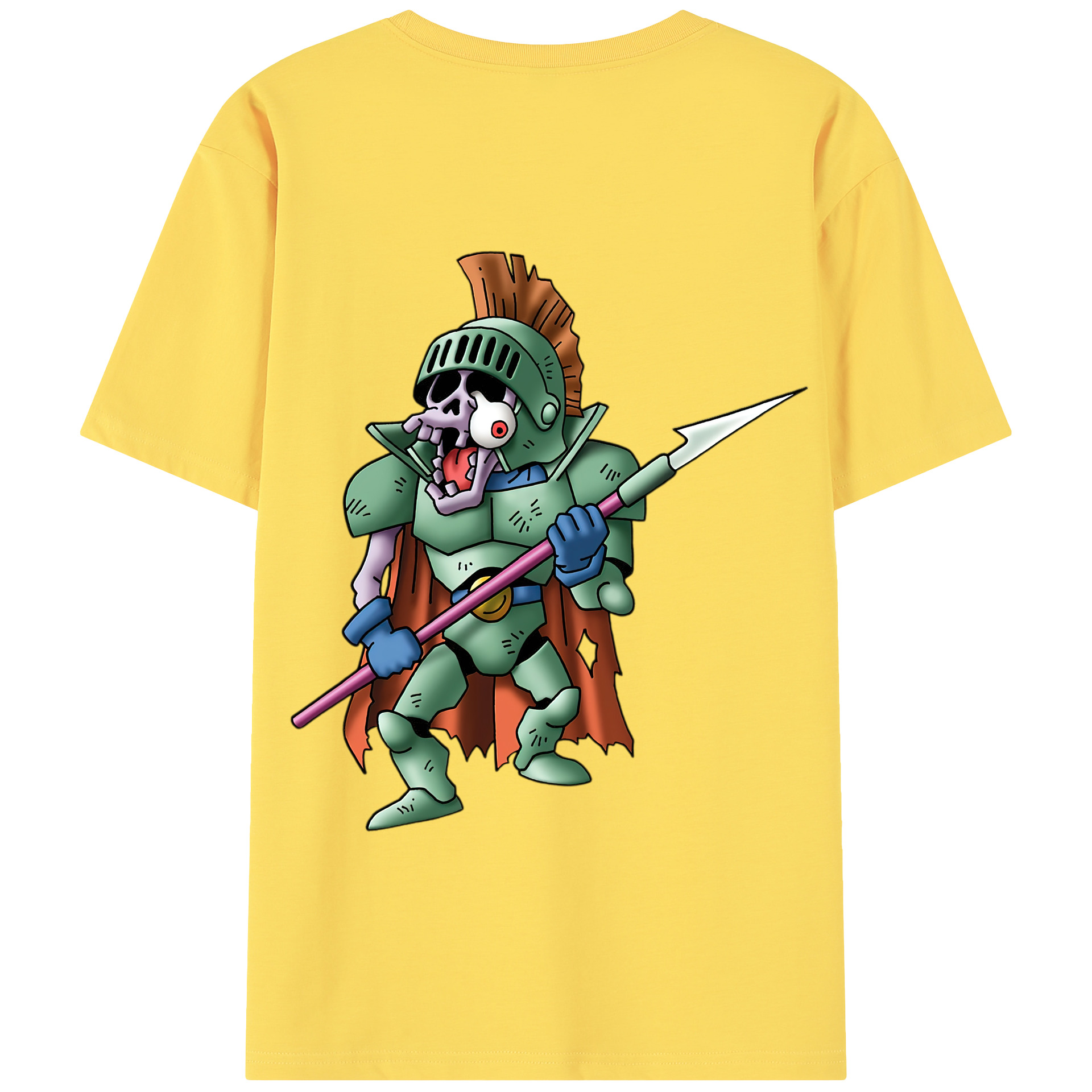 （画像用） ドラゴンクエスト Doragon Kuesuto Dragon Quest 綿100％半袖Tシャツ（背面プリント）