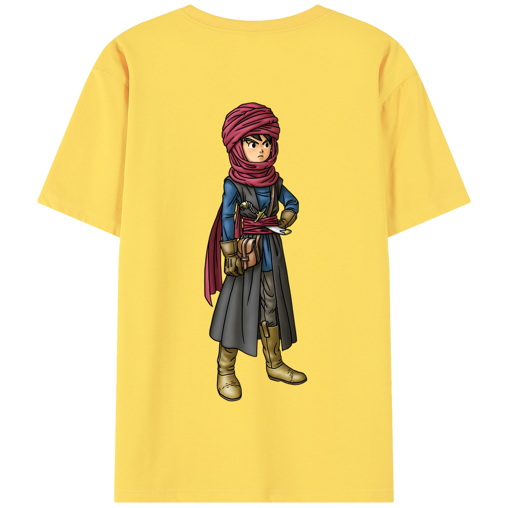 （画像用） ドラゴンクエスト Doragon Kuesuto Dragon Quest 綿100％半袖Tシャツ（背面プリント）