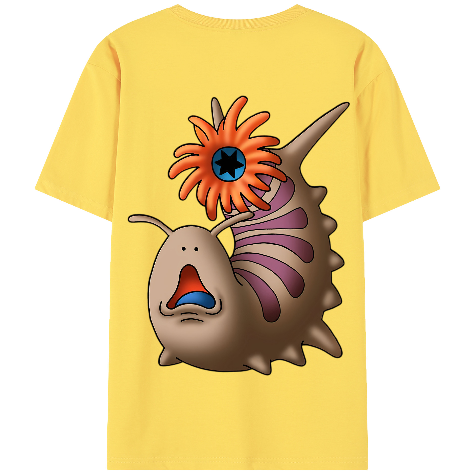 （画像用） ドラゴンクエスト Doragon Kuesuto Dragon Quest 綿100％半袖Tシャツ（背面プリント）