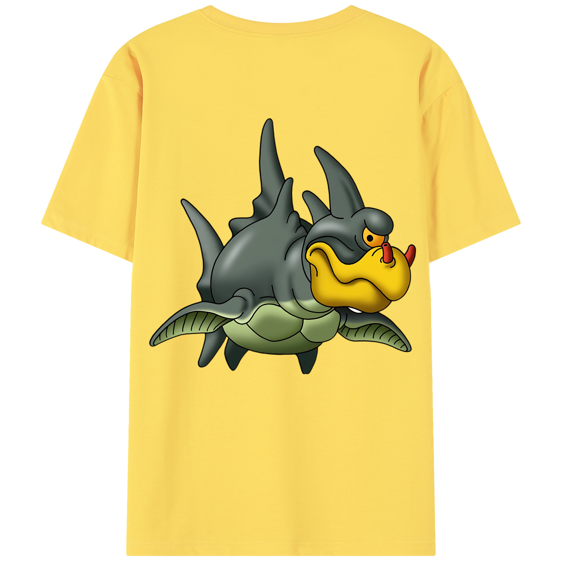 （画像用） ドラゴンクエスト Doragon Kuesuto Dragon Quest 綿100％半袖Tシャツ（背面プリント）