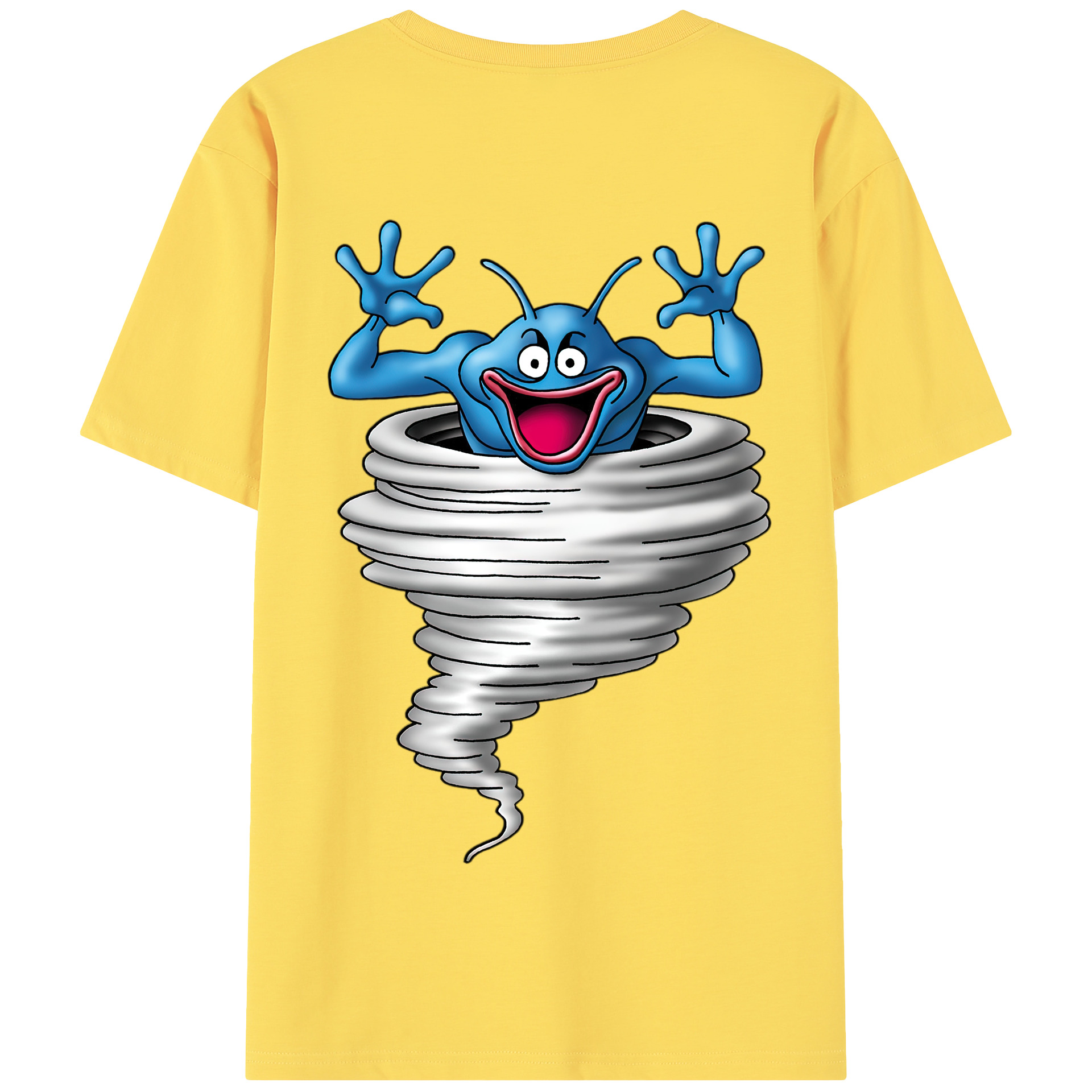（画像用） ドラゴンクエスト Doragon Kuesuto Dragon Quest 綿100％半袖Tシャツ（背面プリント）