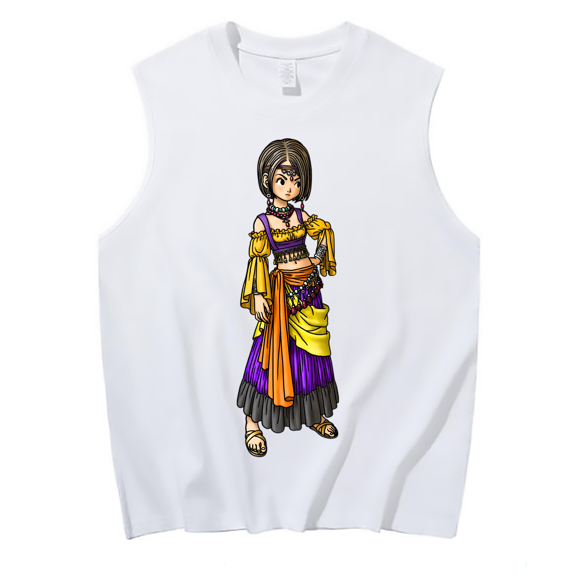 （画像用） ドラゴンクエスト Doragon Kuesuto Dragon Quest コットン100％タンクトップ（フロントプリント）