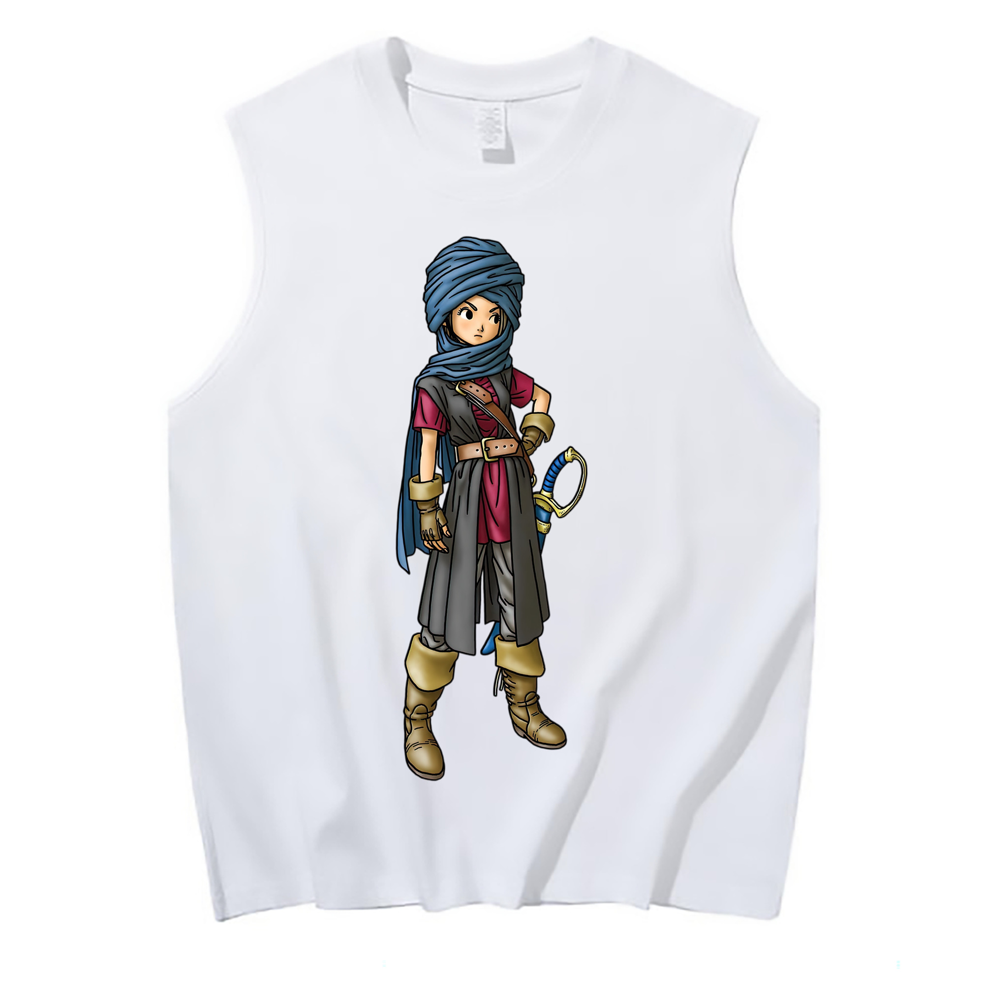 （画像用） ドラゴンクエスト Doragon Kuesuto Dragon Quest コットン100％タンクトップ（フロントプリント）