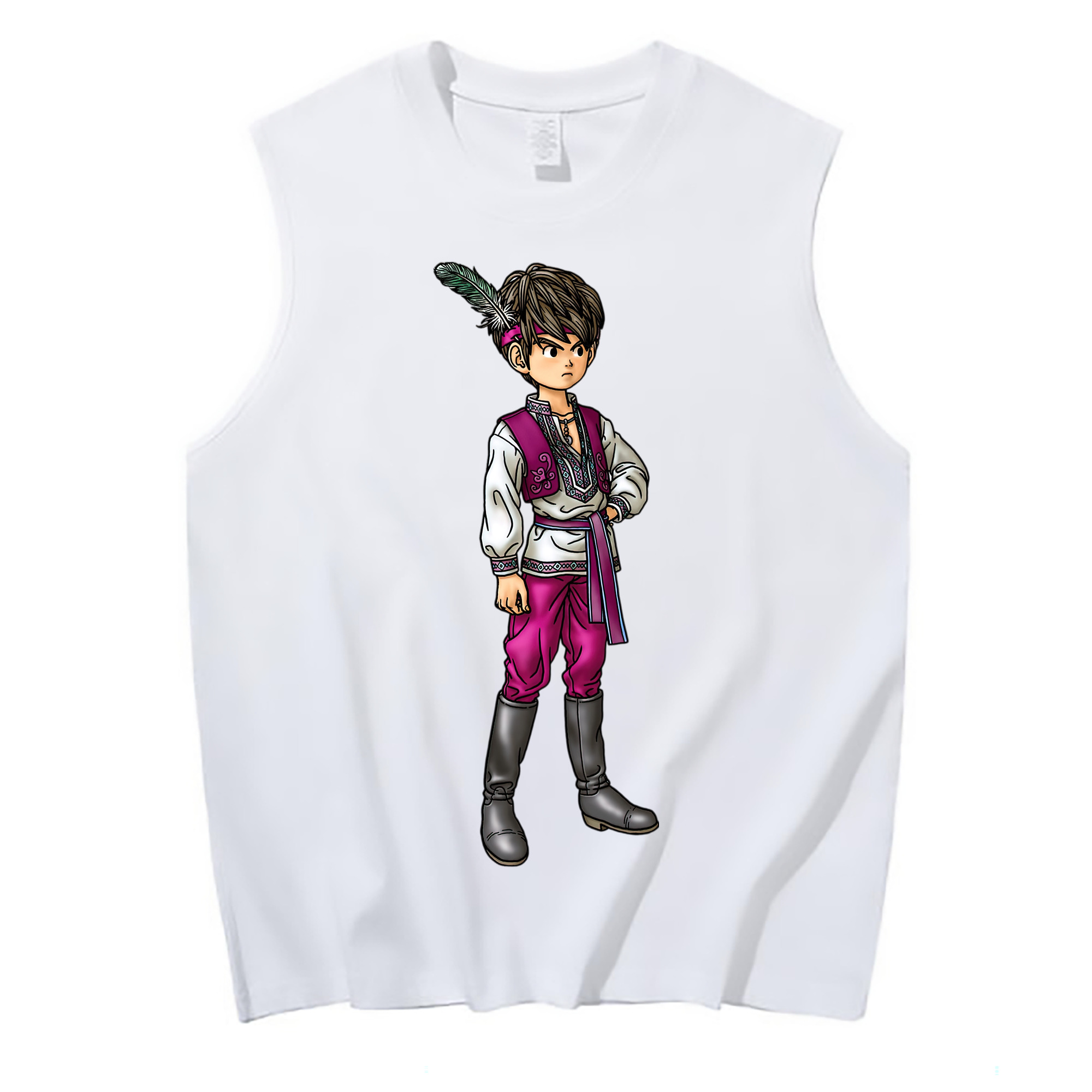 （画像用） ドラゴンクエスト Doragon Kuesuto Dragon Quest コットン100％タンクトップ（フロントプリント）