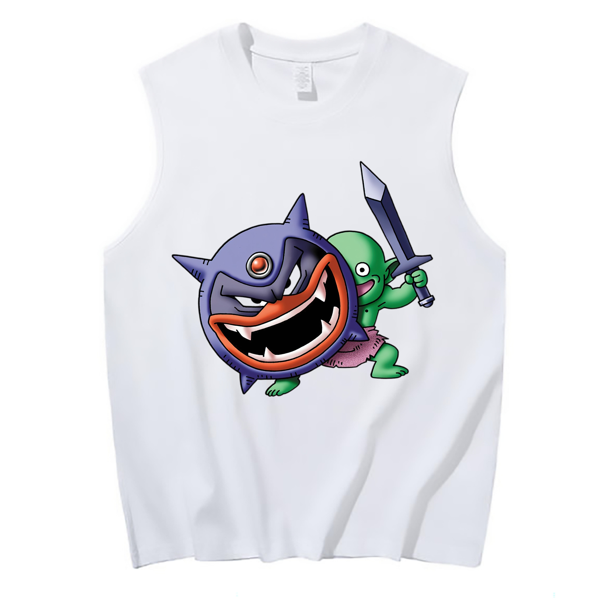 （画像用） ドラゴンクエスト Doragon Kuesuto Dragon Quest コットン100％タンクトップ（フロントプリント）
