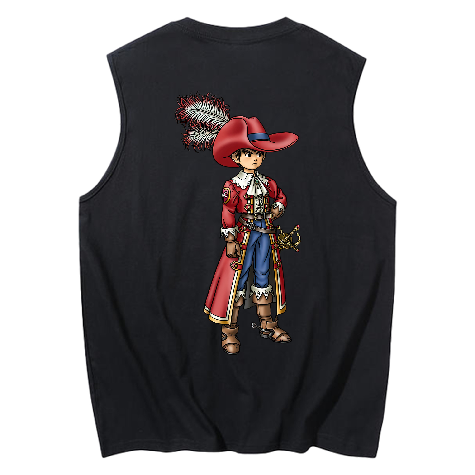 （画像用） ドラゴンクエスト Doragon Kuesuto Dragon Quest コットン100％タンクトップ（背面プリント）