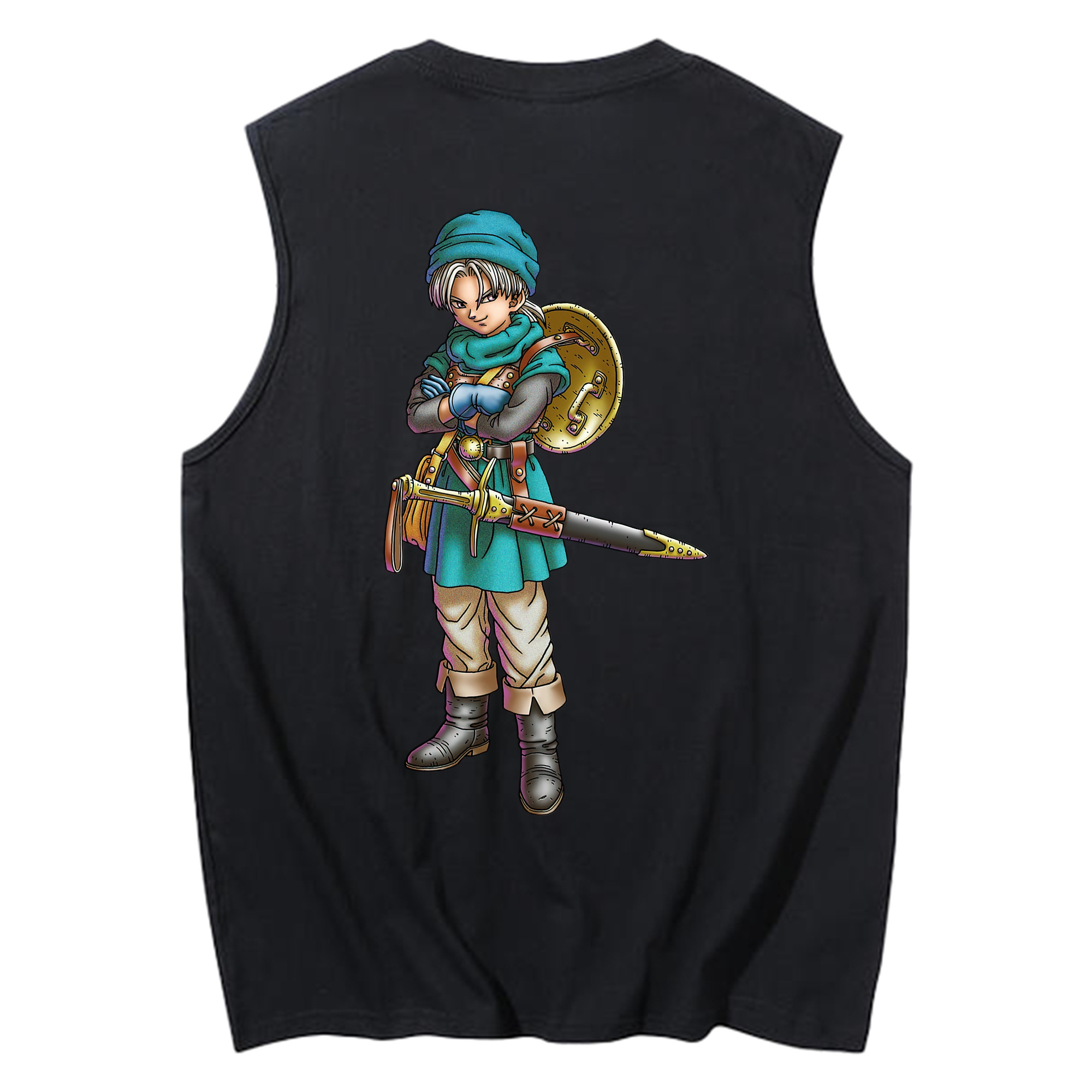 （画像用） ドラゴンクエスト Doragon Kuesuto Dragon Quest コットン100％タンクトップ（背面プリント）