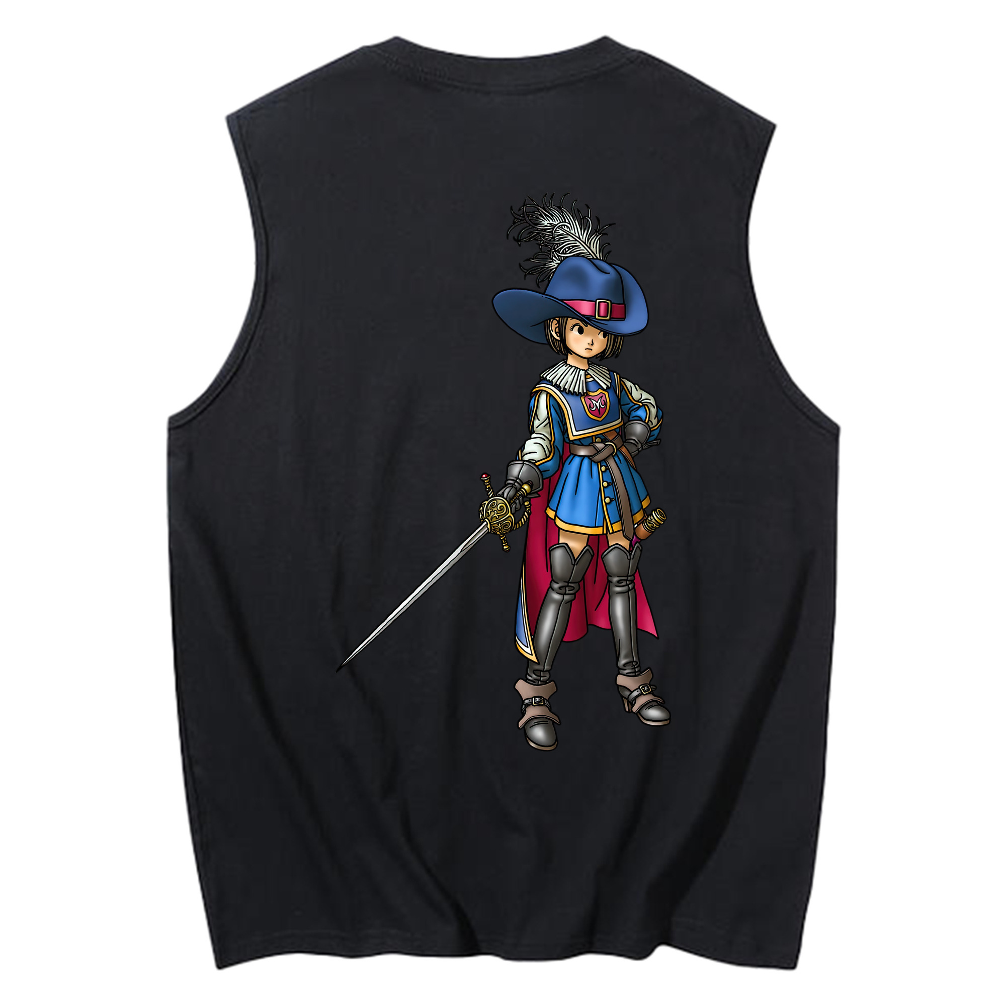 （画像用） ドラゴンクエスト Doragon Kuesuto Dragon Quest コットン100％タンクトップ（背面プリント）
