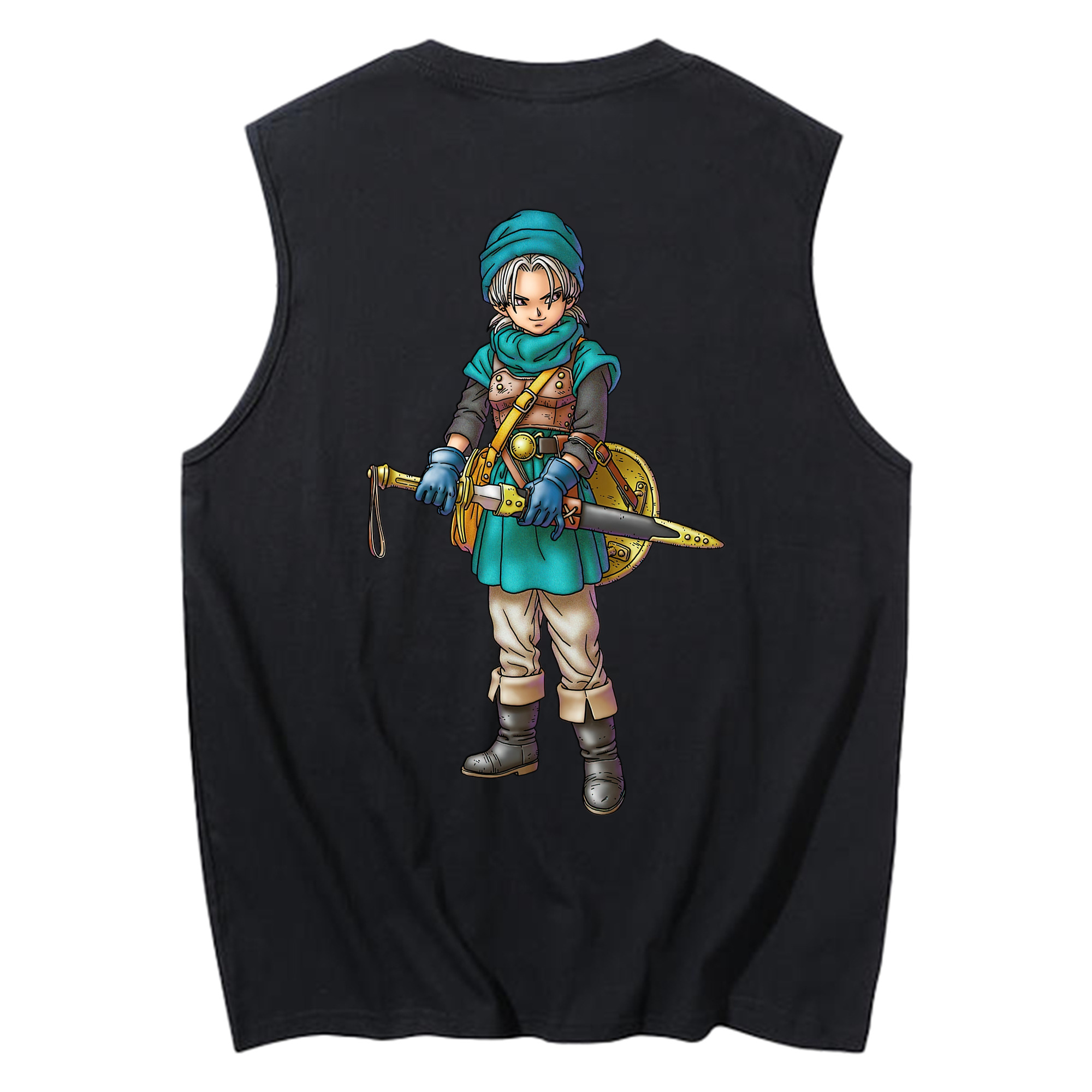 （画像用） ドラゴンクエスト Doragon Kuesuto Dragon Quest コットン100％タンクトップ（背面プリント）