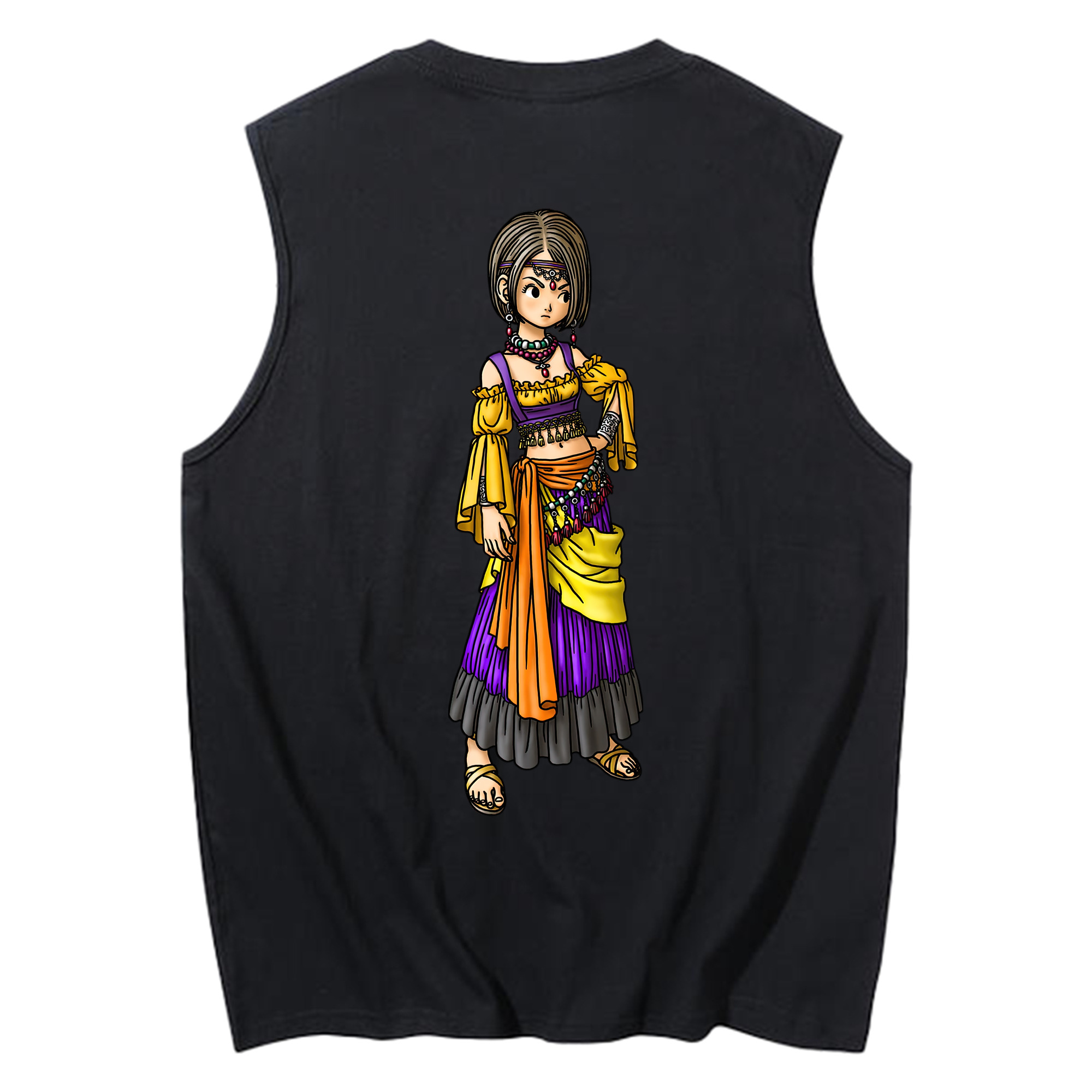（画像用） ドラゴンクエスト Doragon Kuesuto Dragon Quest コットン100％タンクトップ（背面プリント）