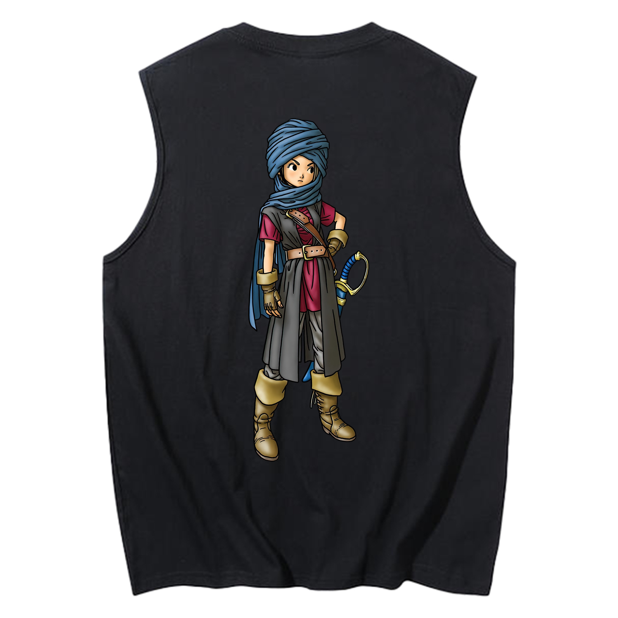 （画像用） ドラゴンクエスト Doragon Kuesuto Dragon Quest コットン100％タンクトップ（背面プリント）