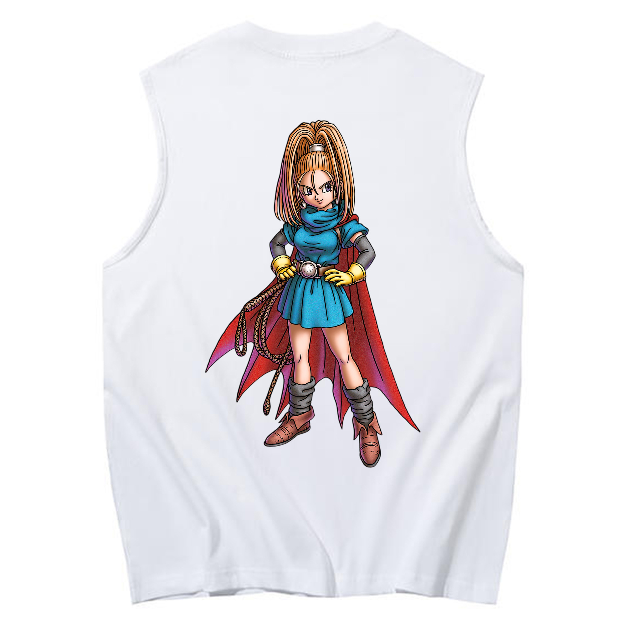 （画像用） ドラゴンクエスト Doragon Kuesuto Dragon Quest コットン100％タンクトップ（背面プリント）