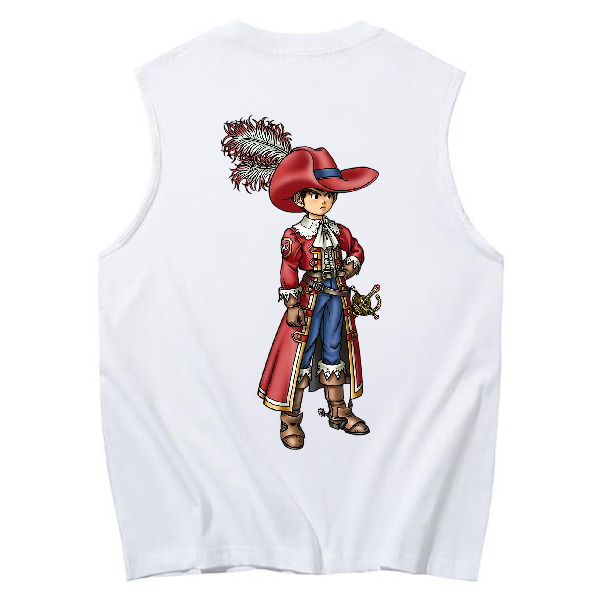 （画像用） ドラゴンクエスト Doragon Kuesuto Dragon Quest コットン100％タンクトップ（背面プリント）