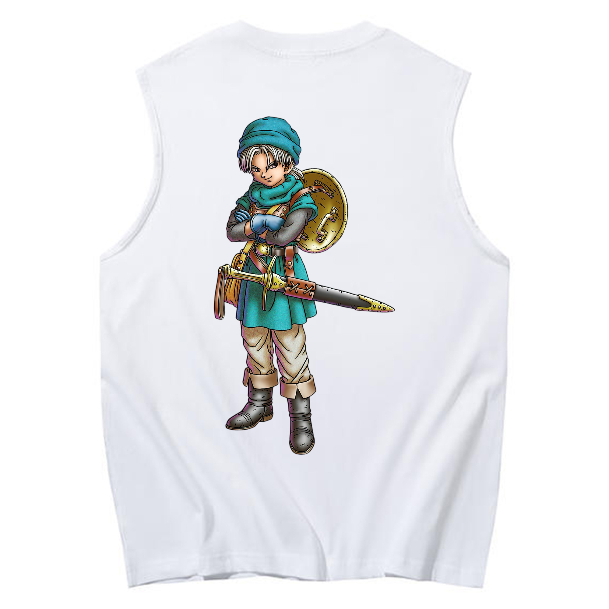 （画像用） ドラゴンクエスト Doragon Kuesuto Dragon Quest コットン100％タンクトップ（背面プリント）