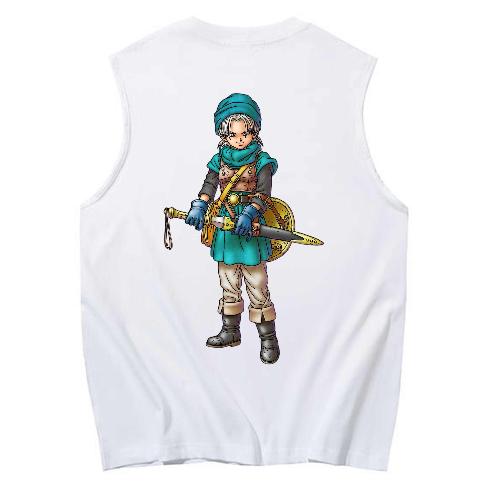 （画像用） ドラゴンクエスト Doragon Kuesuto Dragon Quest コットン100％タンクトップ（背面プリント）