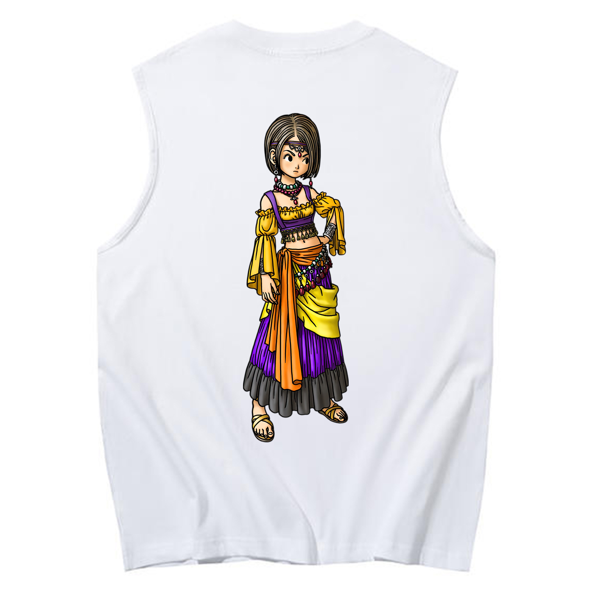 （画像用） ドラゴンクエスト Doragon Kuesuto Dragon Quest コットン100％タンクトップ（背面プリント）