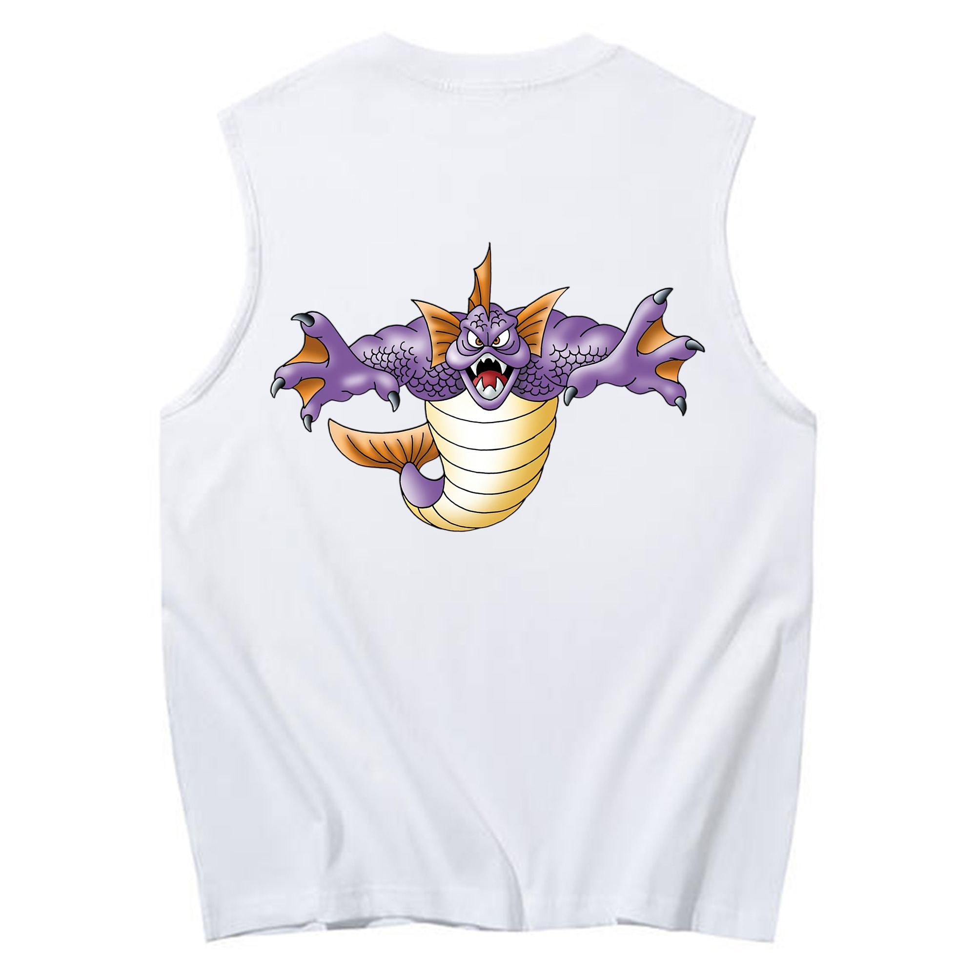 （画像用） ドラゴンクエスト Doragon Kuesuto Dragon Quest コットン100％タンクトップ（背面プリント）