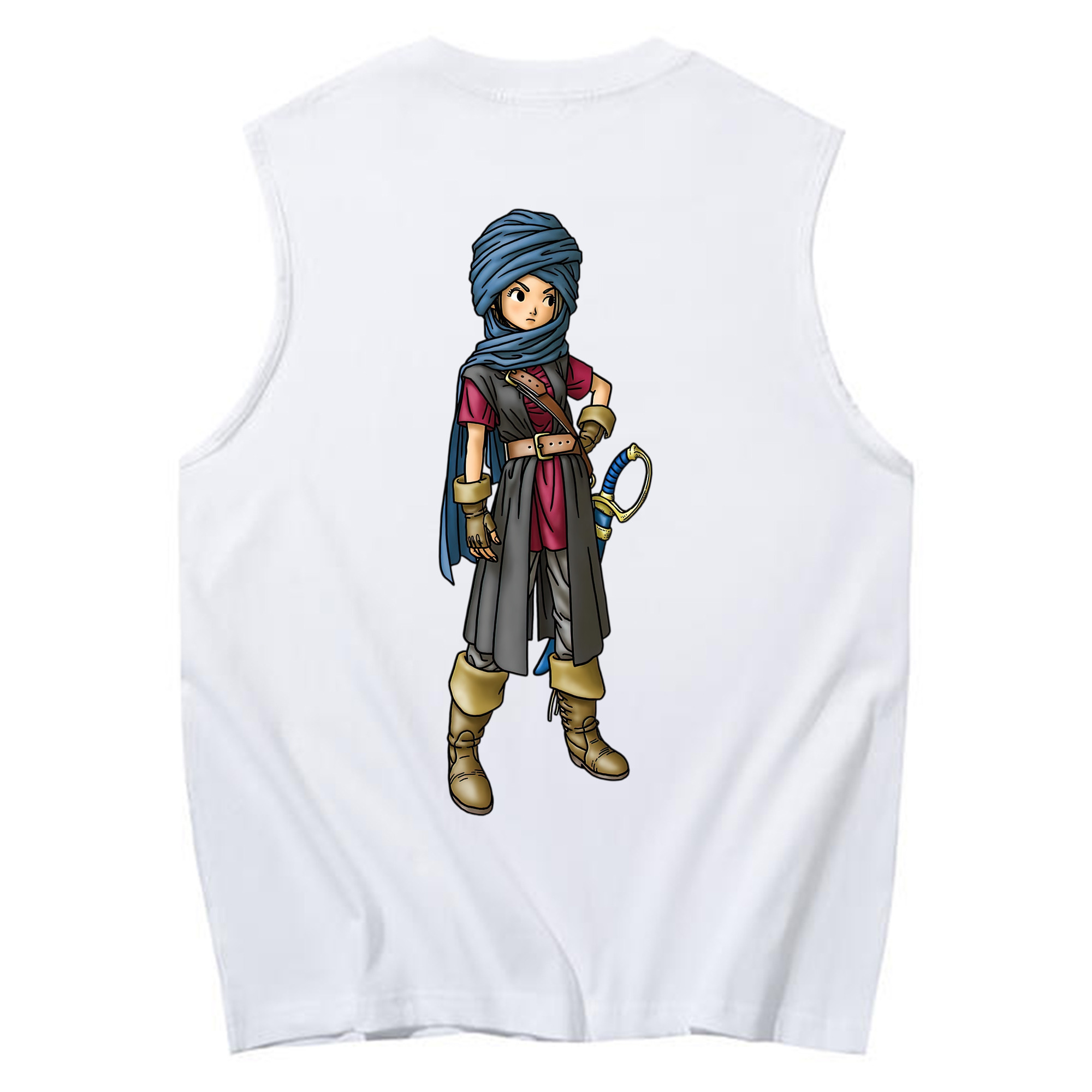 （画像用） ドラゴンクエスト Doragon Kuesuto Dragon Quest コットン100％タンクトップ（背面プリント）