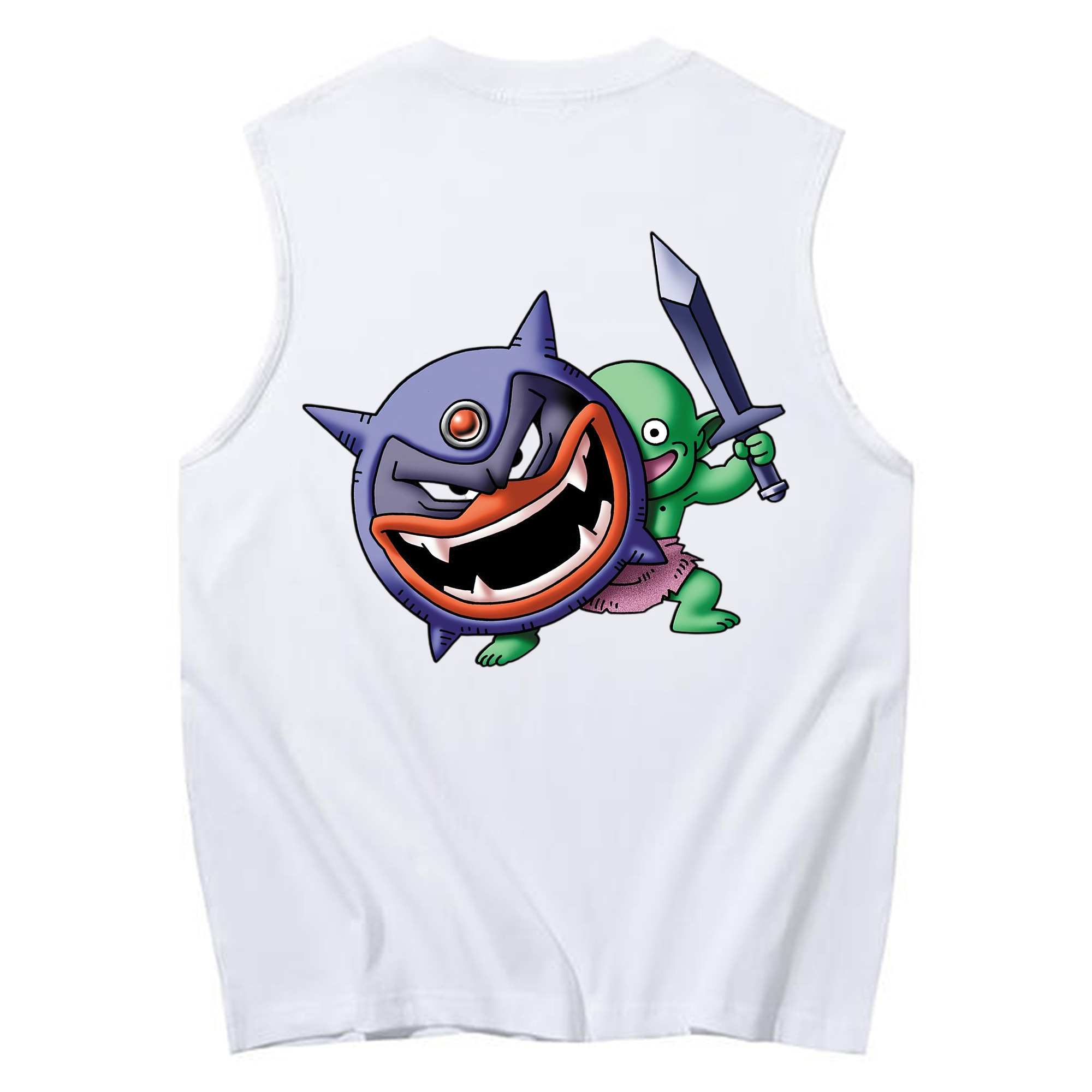 （画像用） ドラゴンクエスト Doragon Kuesuto Dragon Quest コットン100％タンクトップ（背面プリント）