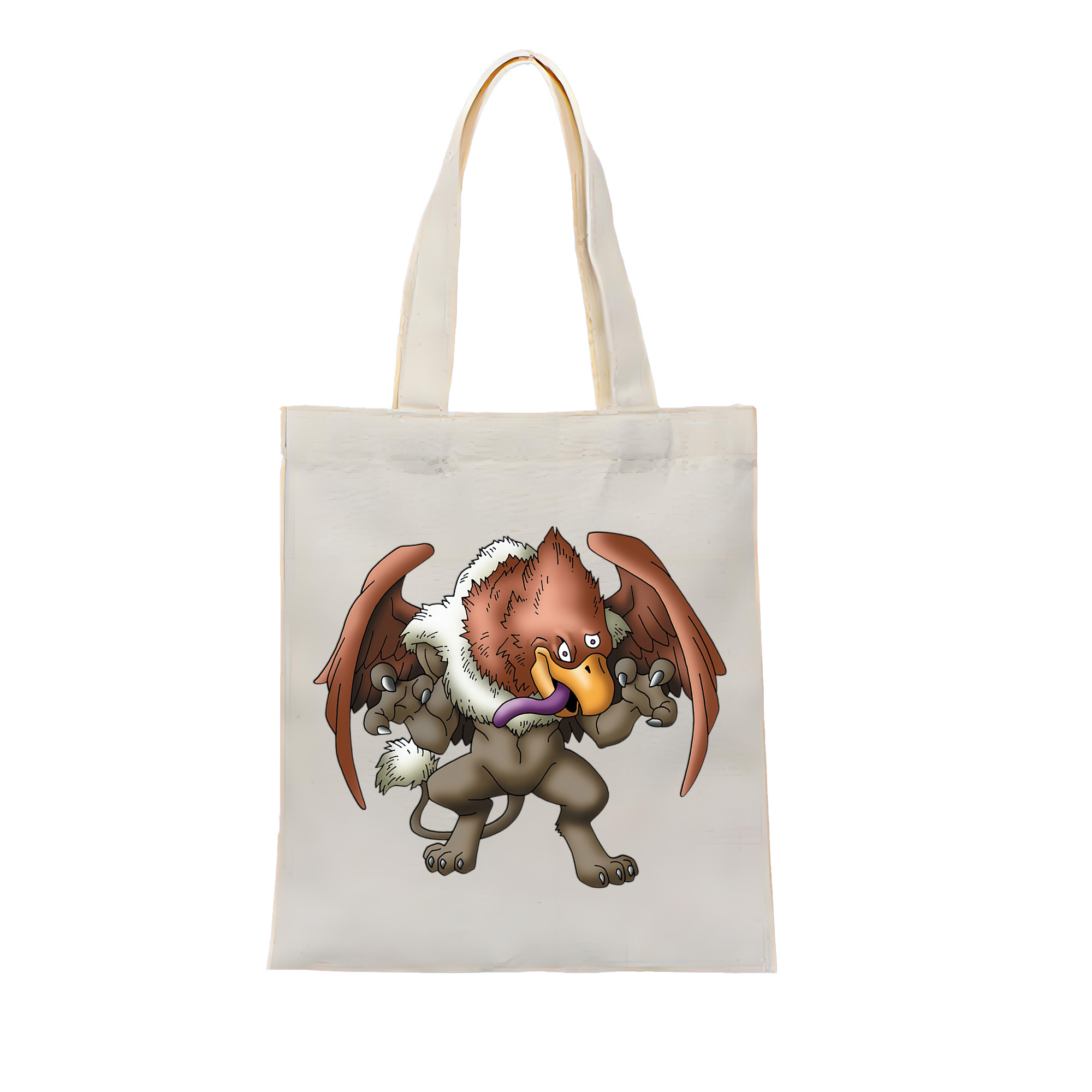 （画像用） ドラゴンクエスト Doragon Kuesuto Dragon Quest 縦型キャンバス生地手提げバッグ　トートバッグ
