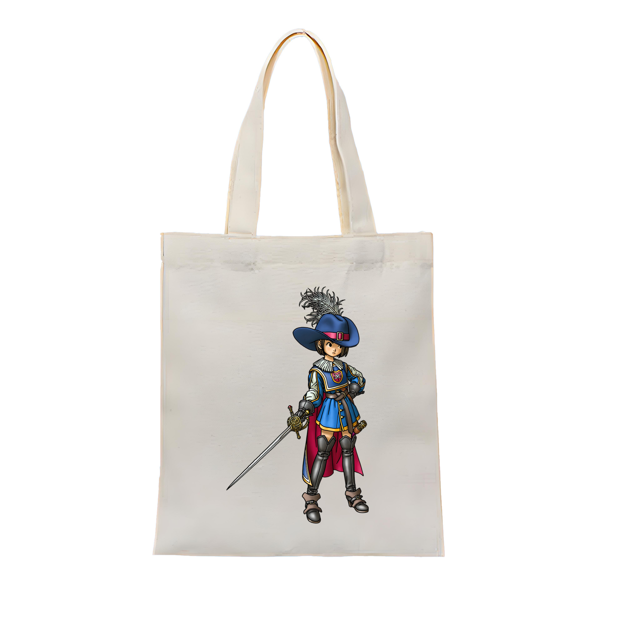 （画像用） ドラゴンクエスト Doragon Kuesuto Dragon Quest 縦型キャンバス生地手提げバッグ　トートバッグ