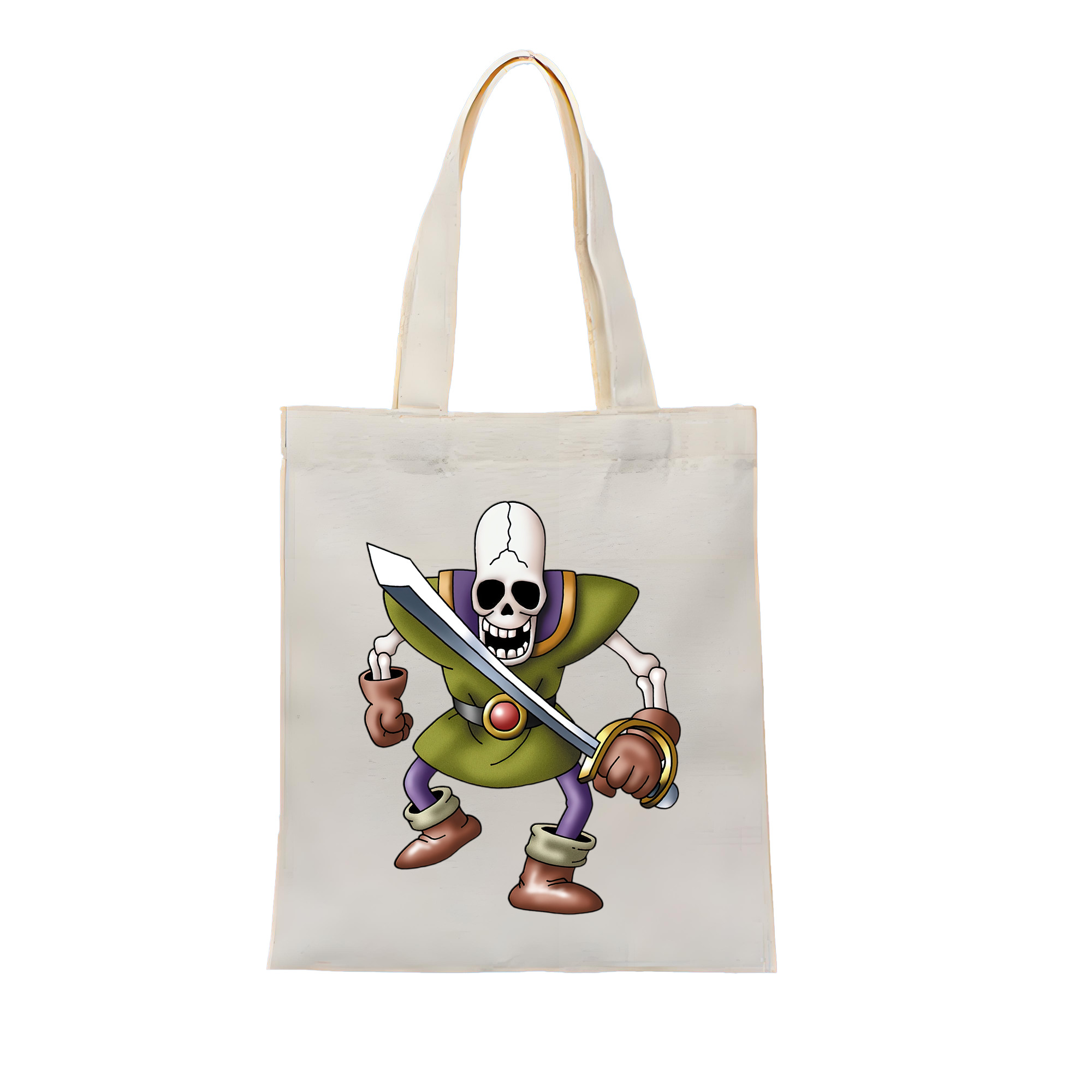 （画像用） ドラゴンクエスト Doragon Kuesuto Dragon Quest 縦型キャンバス生地手提げバッグ　トートバッグ