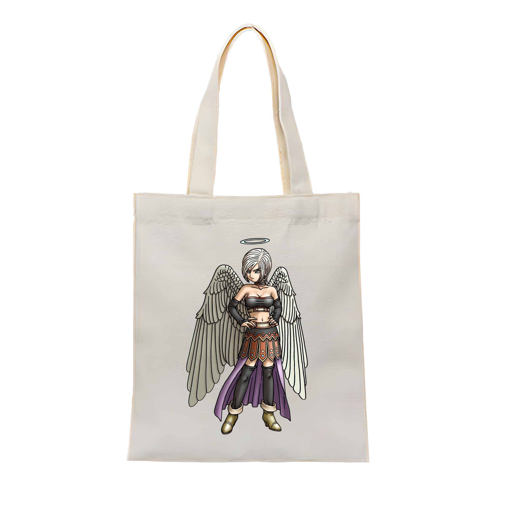 （画像用） ドラゴンクエスト Doragon Kuesuto Dragon Quest 縦型キャンバス生地手提げバッグ　トートバッグ
