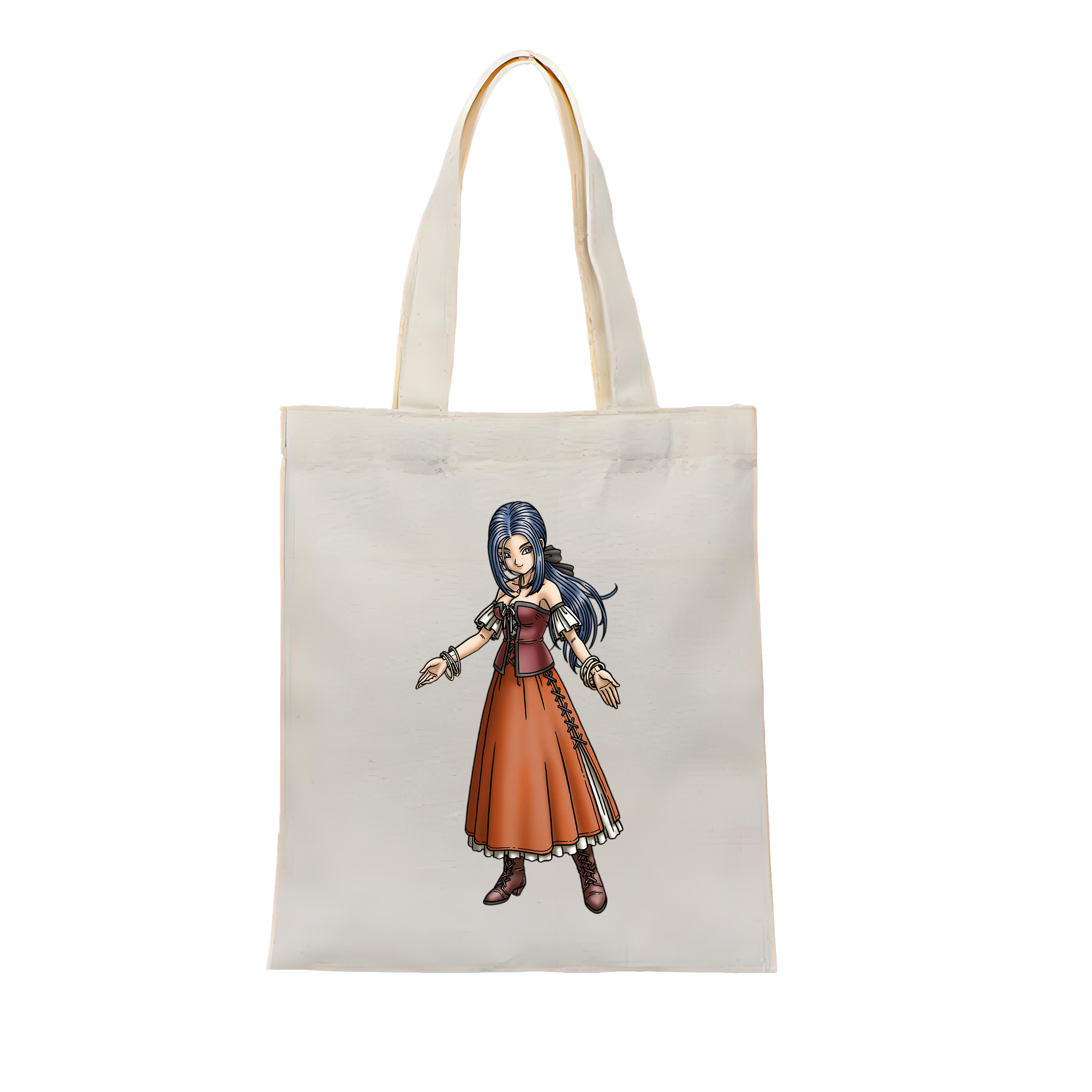 （画像用） ドラゴンクエスト Doragon Kuesuto Dragon Quest 縦型キャンバス生地手提げバッグ　トートバッグ