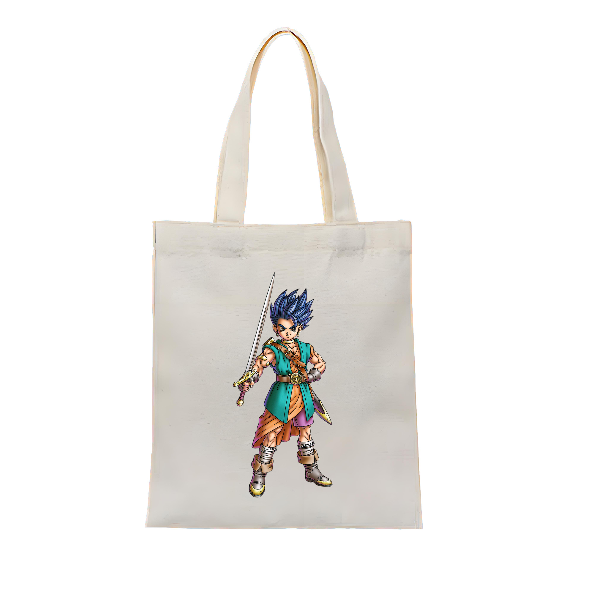 （画像用） ドラゴンクエスト Doragon Kuesuto Dragon Quest 縦型キャンバス生地手提げバッグ　トートバッグ