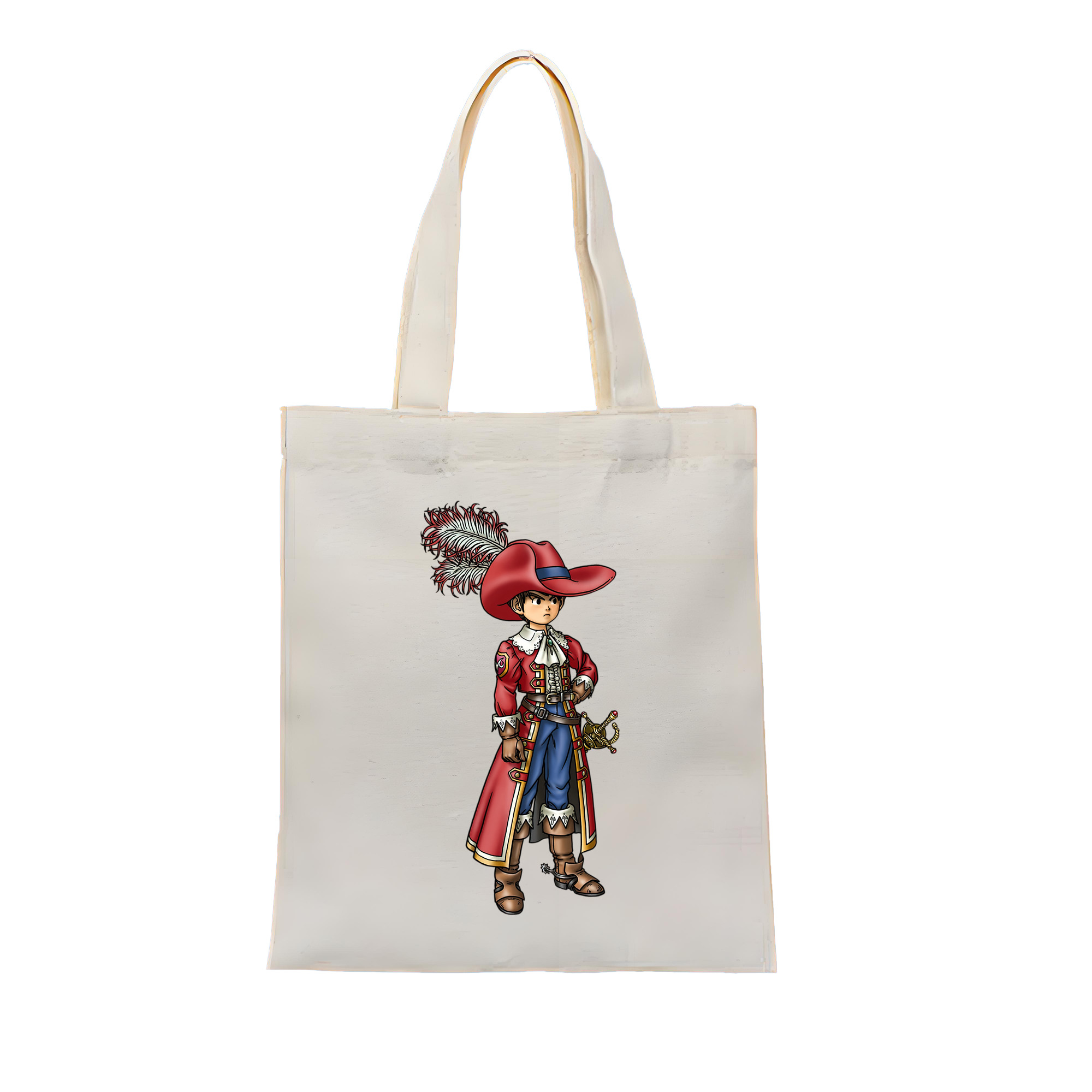 （画像用） ドラゴンクエスト Doragon Kuesuto Dragon Quest 縦型キャンバス生地手提げバッグ　トートバッグ