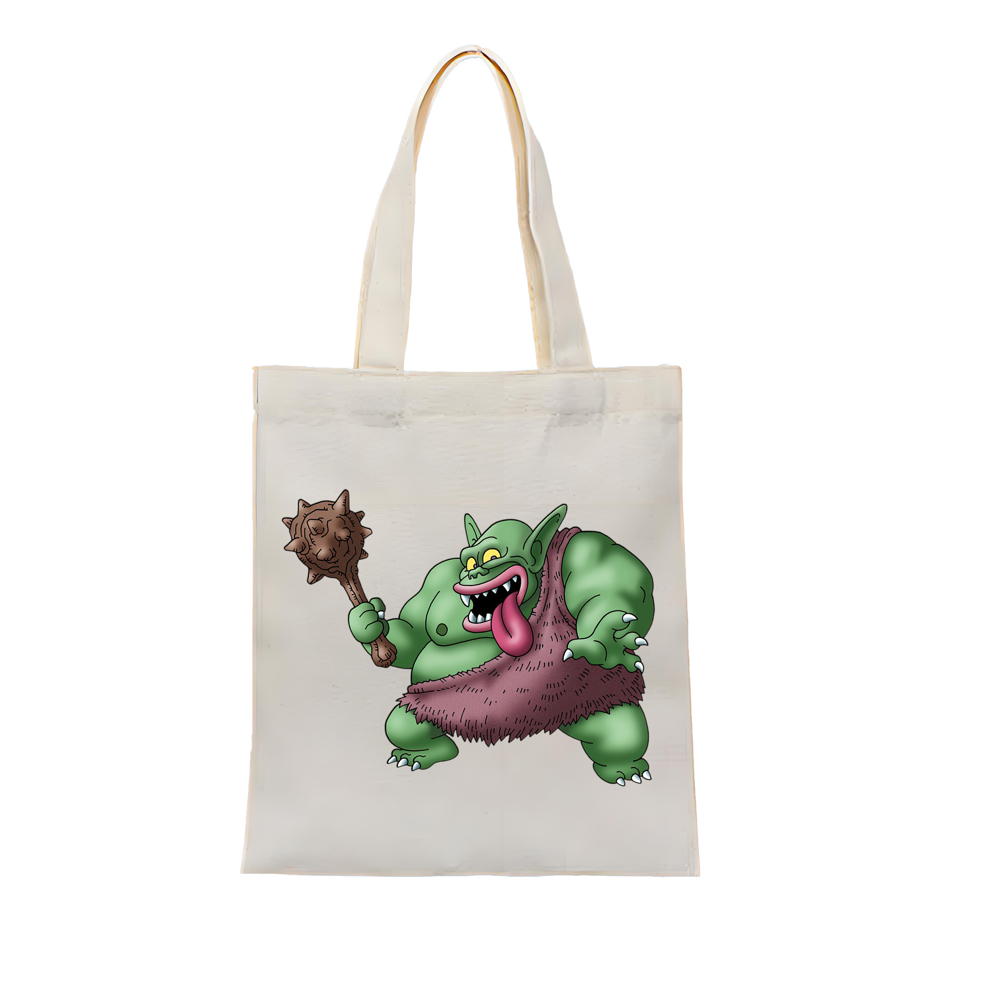 （画像用） ドラゴンクエスト Doragon Kuesuto Dragon Quest 縦型キャンバス生地手提げバッグ　トートバッグ