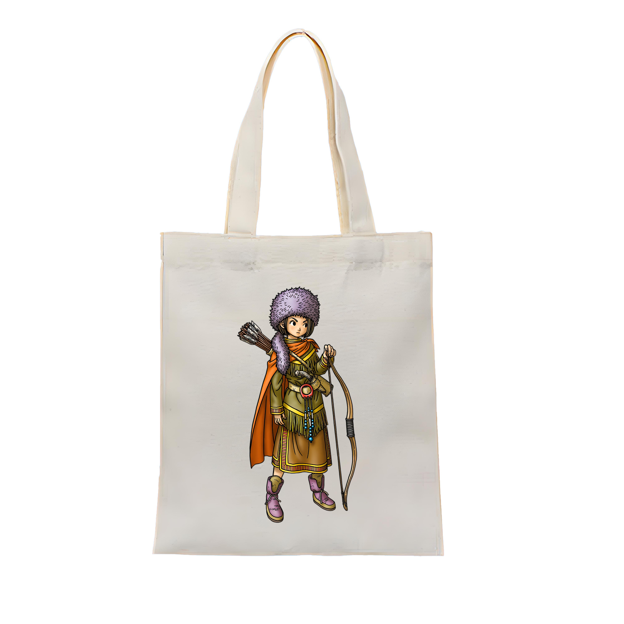 （画像用） ドラゴンクエスト Doragon Kuesuto Dragon Quest 縦型キャンバス生地手提げバッグ　トートバッグ