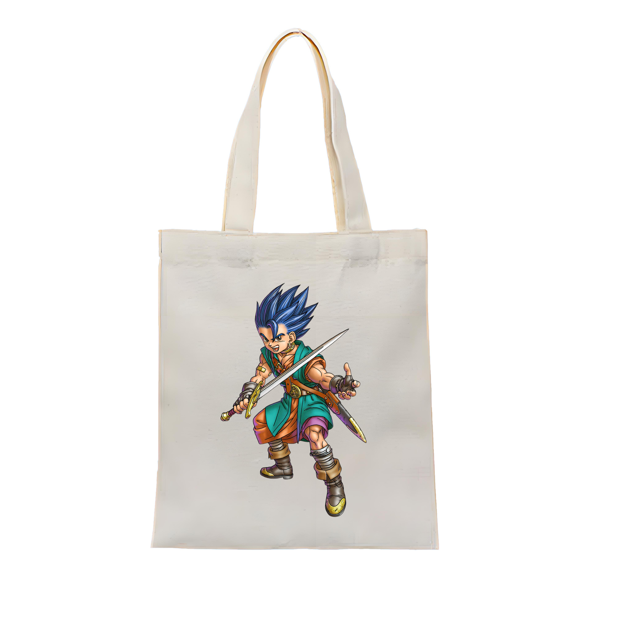 （画像用） ドラゴンクエスト Doragon Kuesuto Dragon Quest 縦型キャンバス生地手提げバッグ　トートバッグ