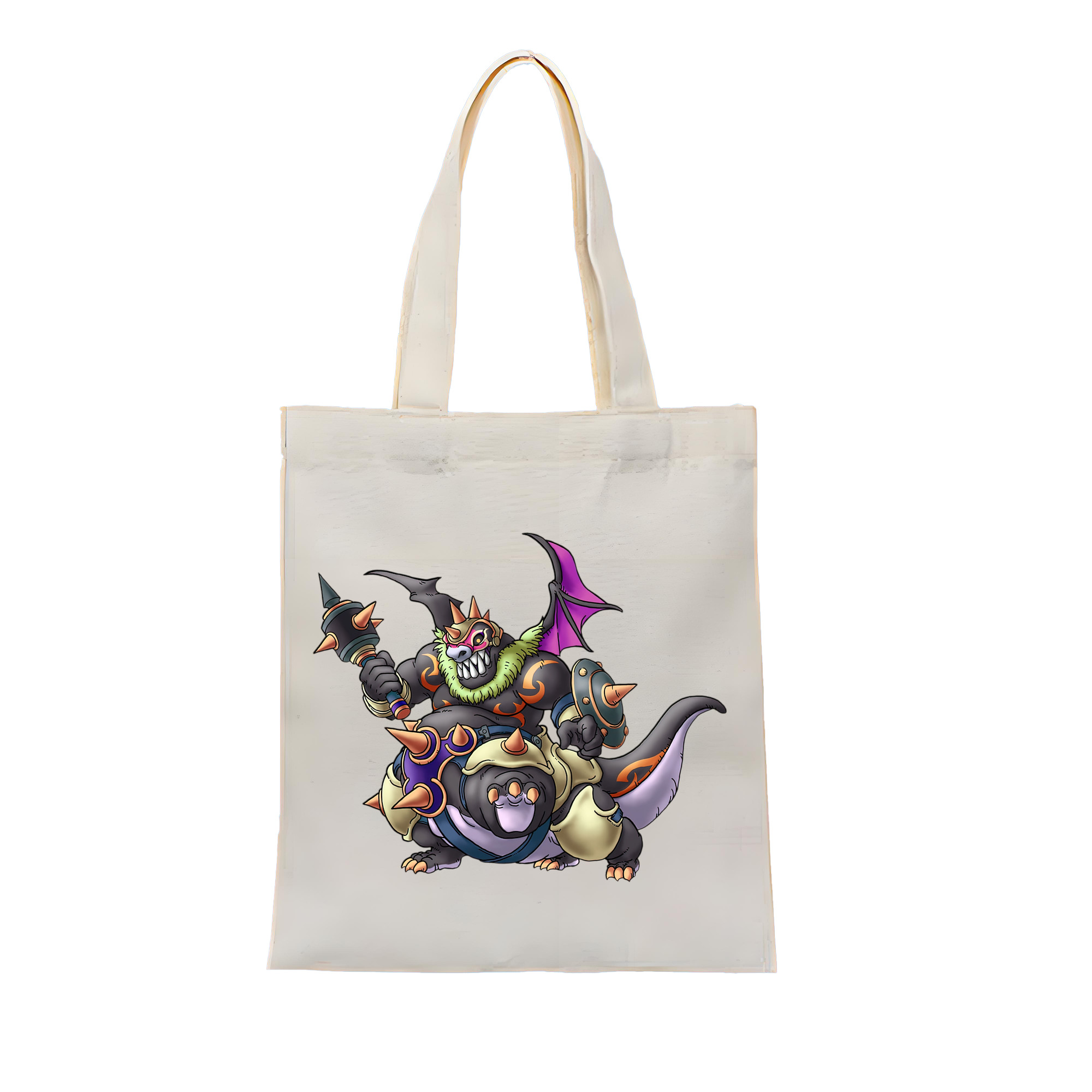 （画像用） ドラゴンクエスト Doragon Kuesuto Dragon Quest 縦型キャンバス生地手提げバッグ　トートバッグ