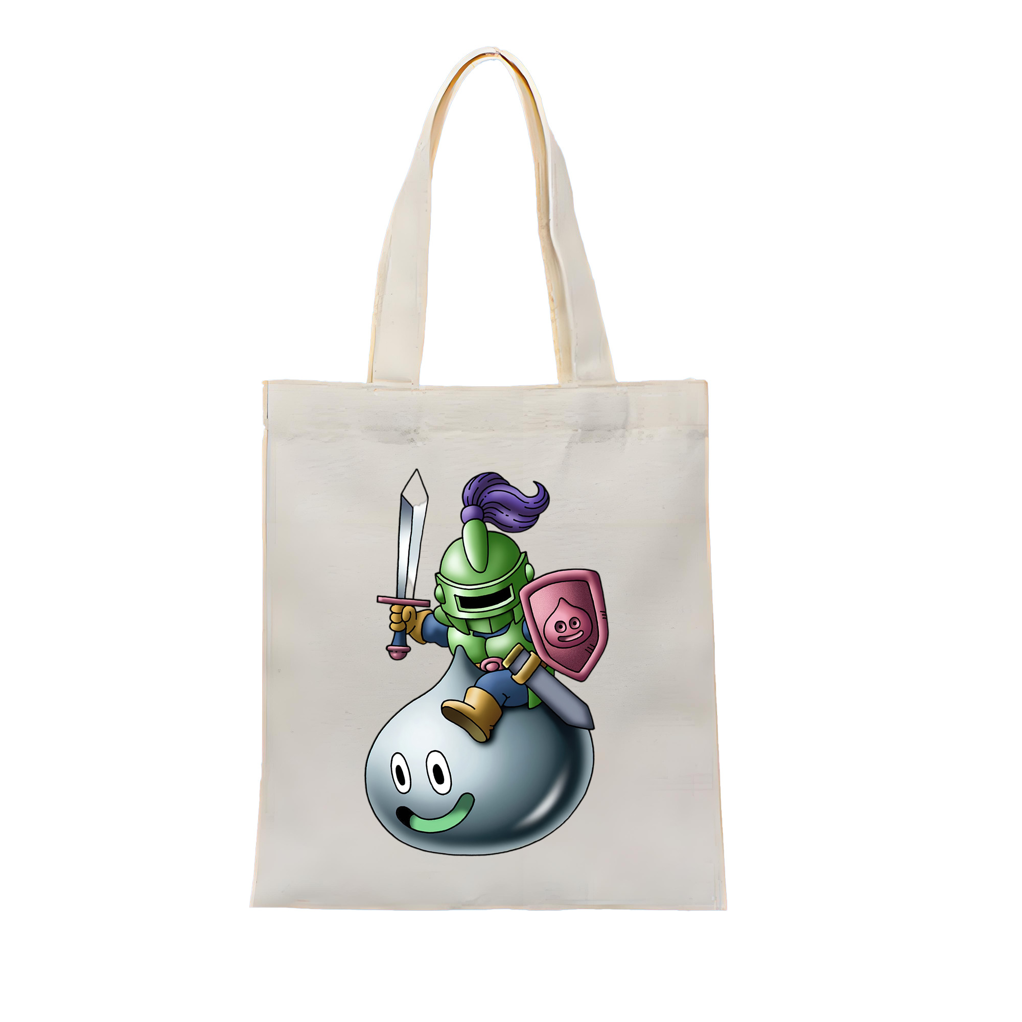（画像用） ドラゴンクエスト Doragon Kuesuto Dragon Quest 縦型キャンバス生地手提げバッグ　トートバッグ
