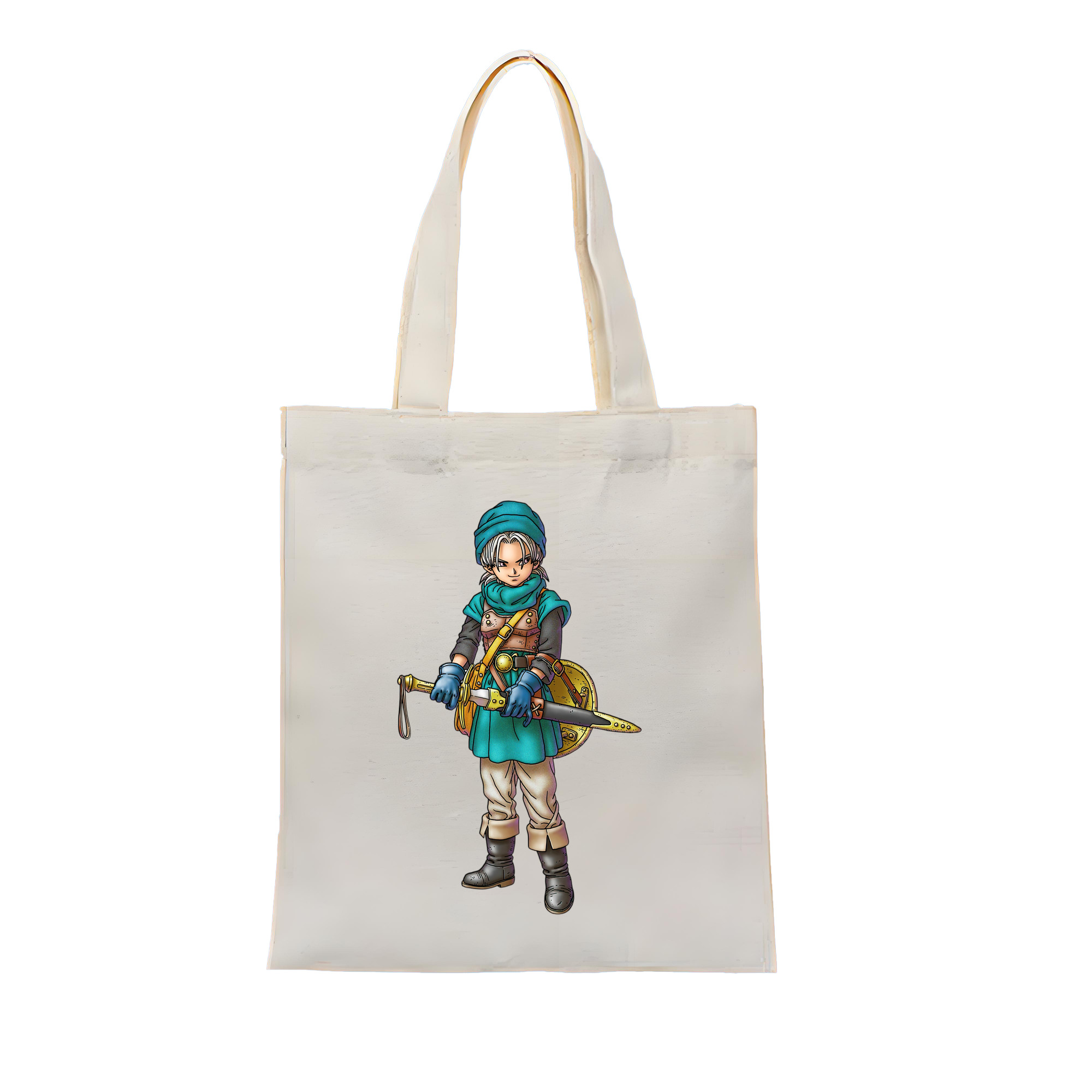 （画像用） ドラゴンクエスト Doragon Kuesuto Dragon Quest 縦型キャンバス生地手提げバッグ　トートバッグ