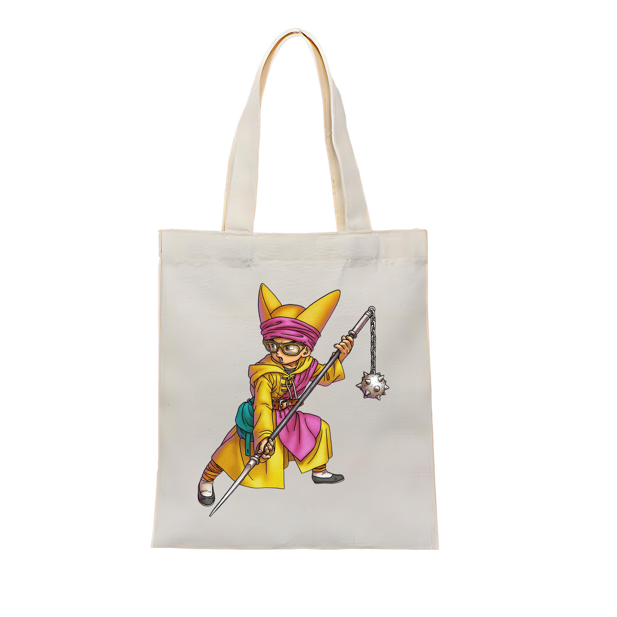 （画像用） ドラゴンクエスト Doragon Kuesuto Dragon Quest 縦型キャンバス生地手提げバッグ　トートバッグ