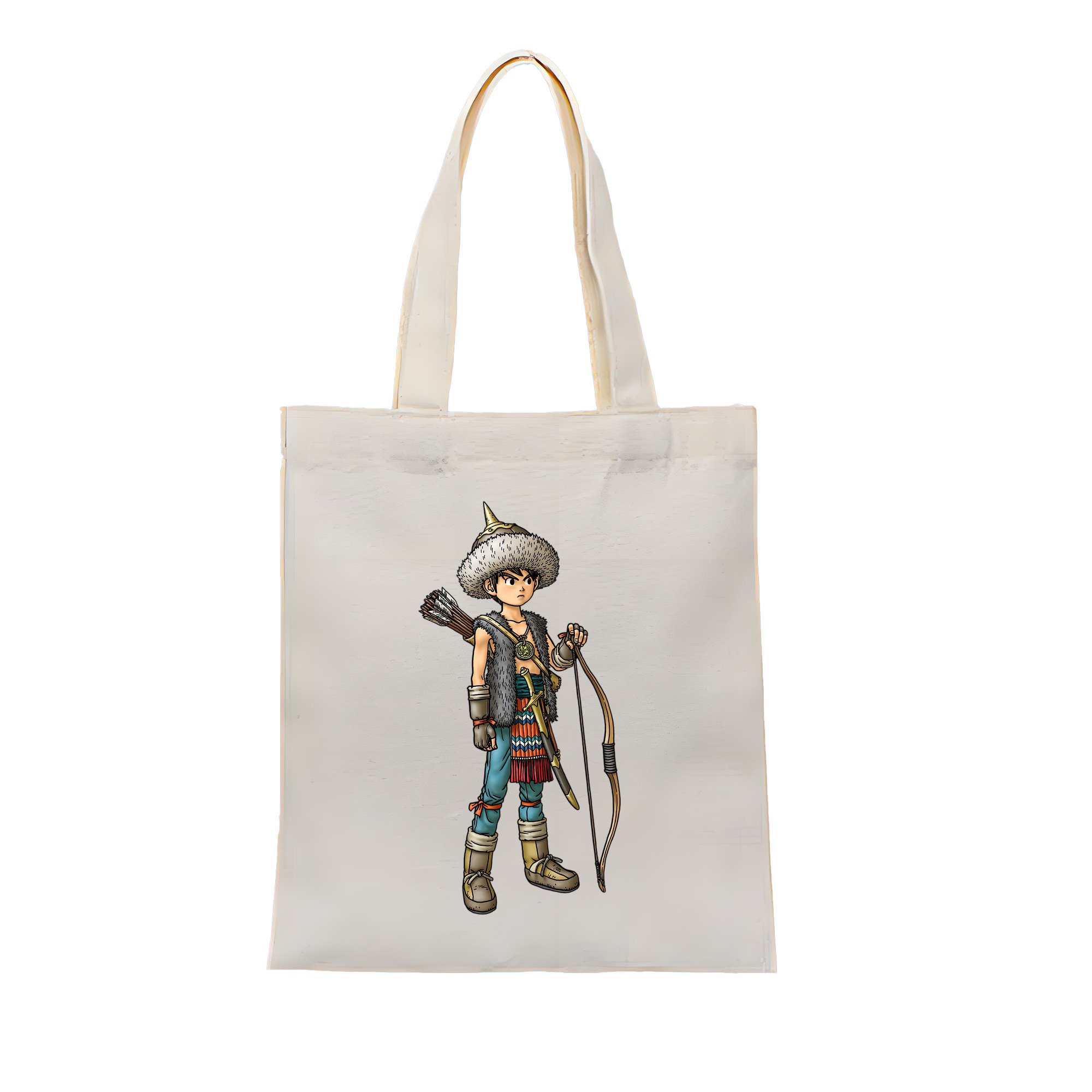 （画像用） ドラゴンクエスト Doragon Kuesuto Dragon Quest 縦型キャンバス生地手提げバッグ　トートバッグ