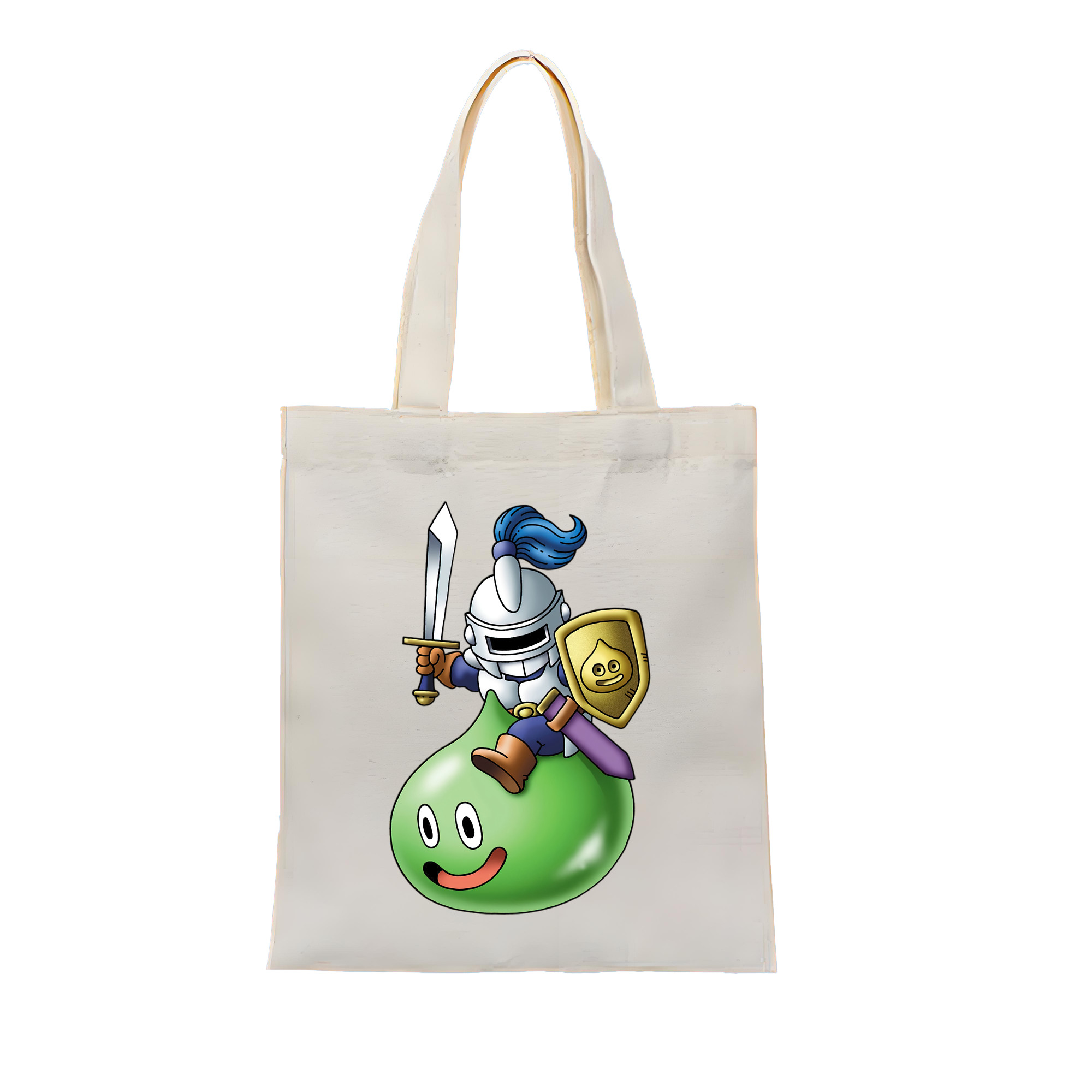 （画像用） ドラゴンクエスト Doragon Kuesuto Dragon Quest 縦型キャンバス生地手提げバッグ　トートバッグ