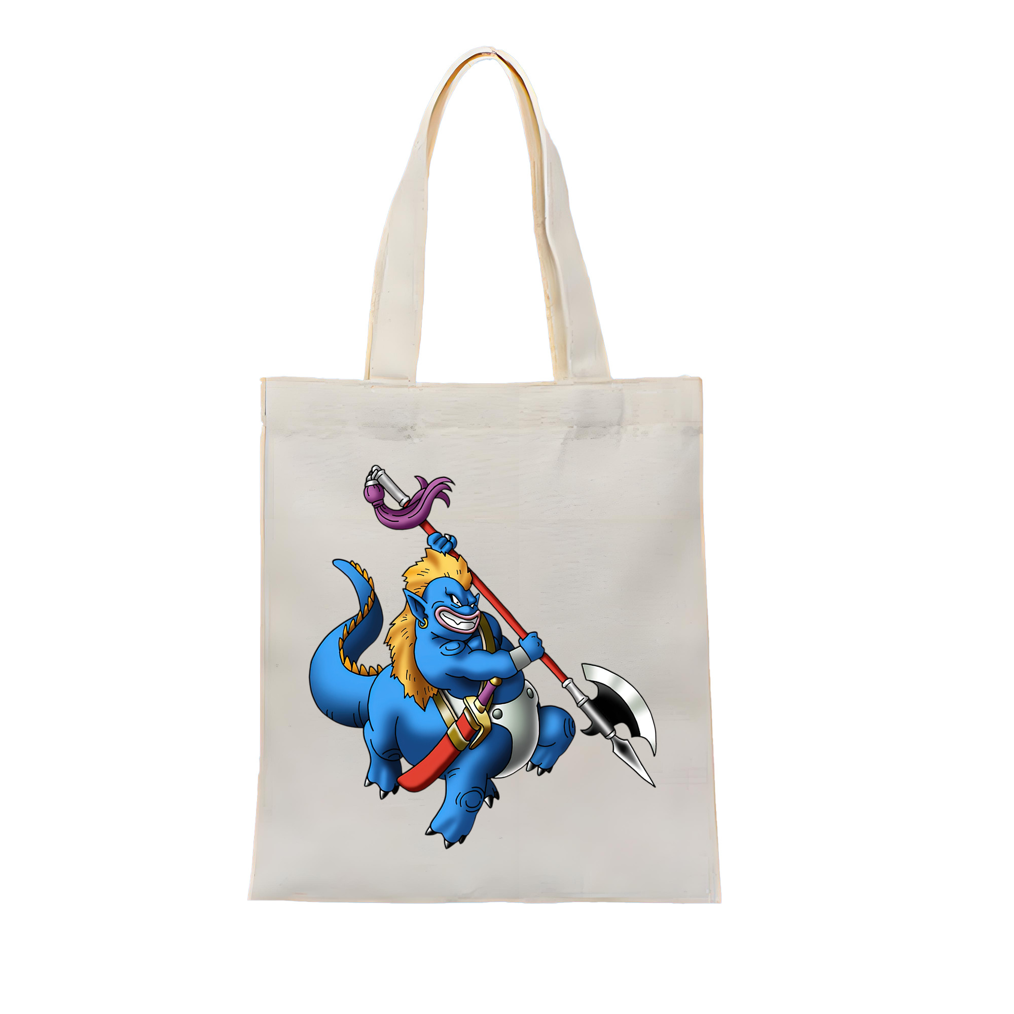 （画像用） ドラゴンクエスト Doragon Kuesuto Dragon Quest 縦型キャンバス生地手提げバッグ　トートバッグ