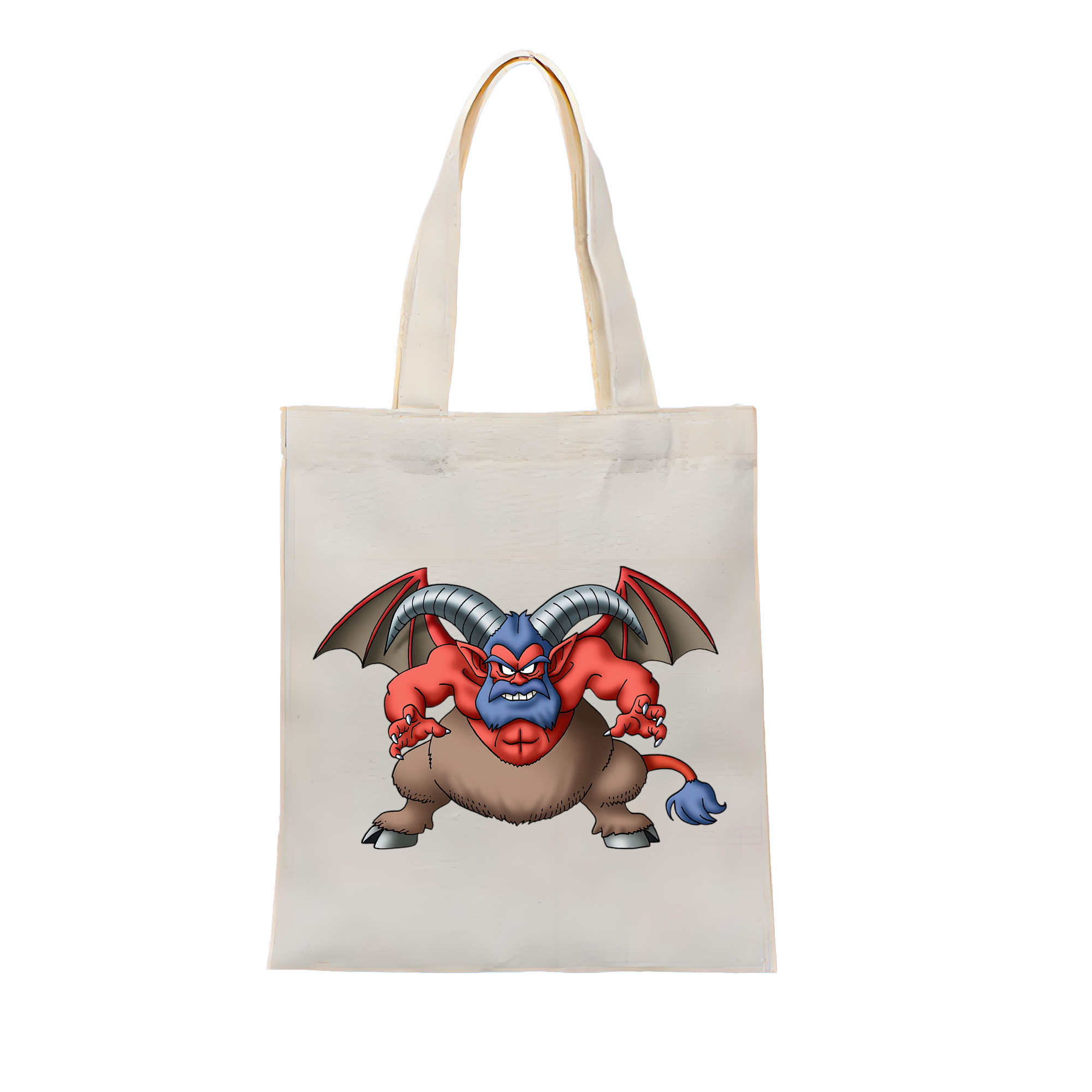 （画像用） ドラゴンクエスト Doragon Kuesuto Dragon Quest 縦型キャンバス生地手提げバッグ　トートバッグ
