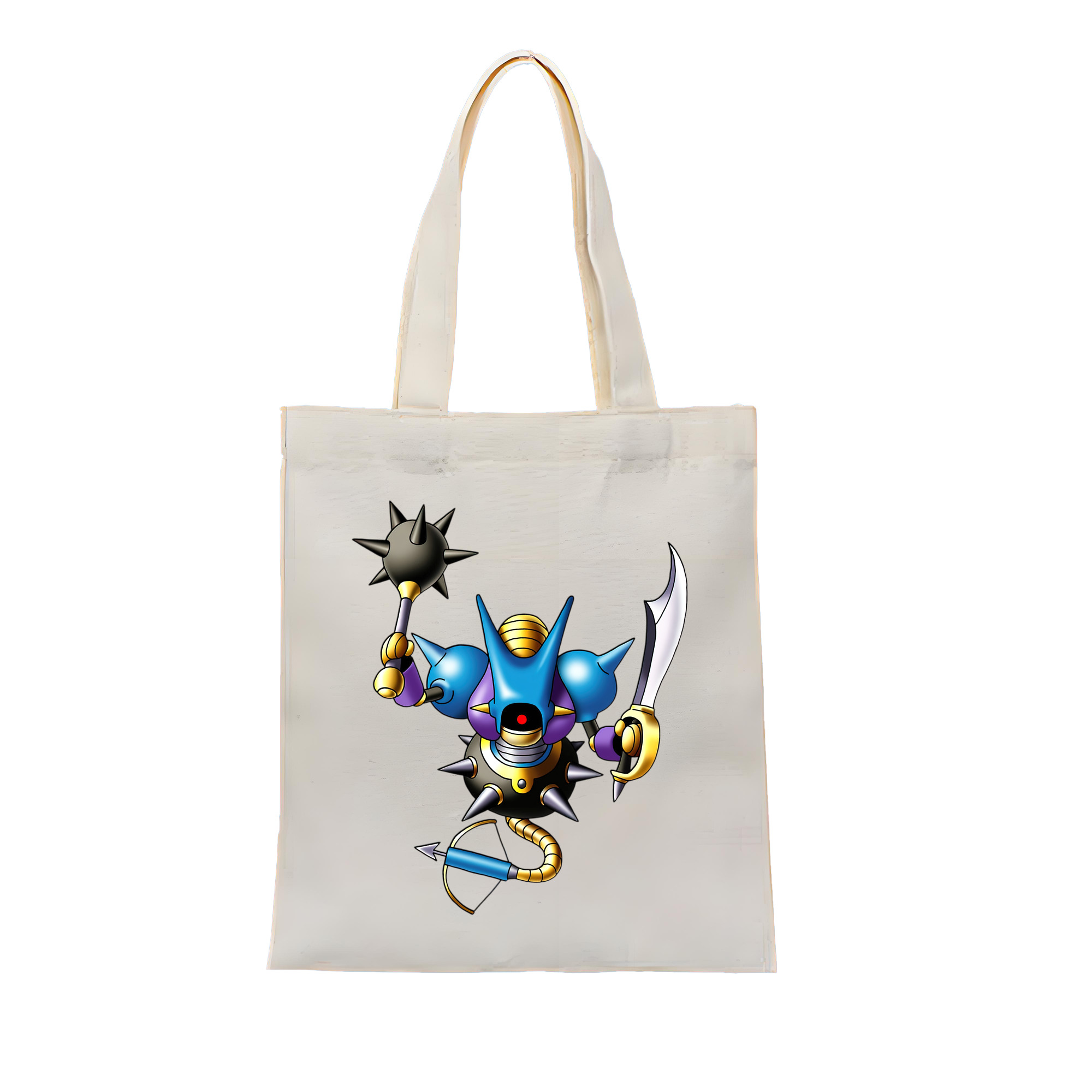 （画像用） ドラゴンクエスト Doragon Kuesuto Dragon Quest 縦型キャンバス生地手提げバッグ　トートバッグ