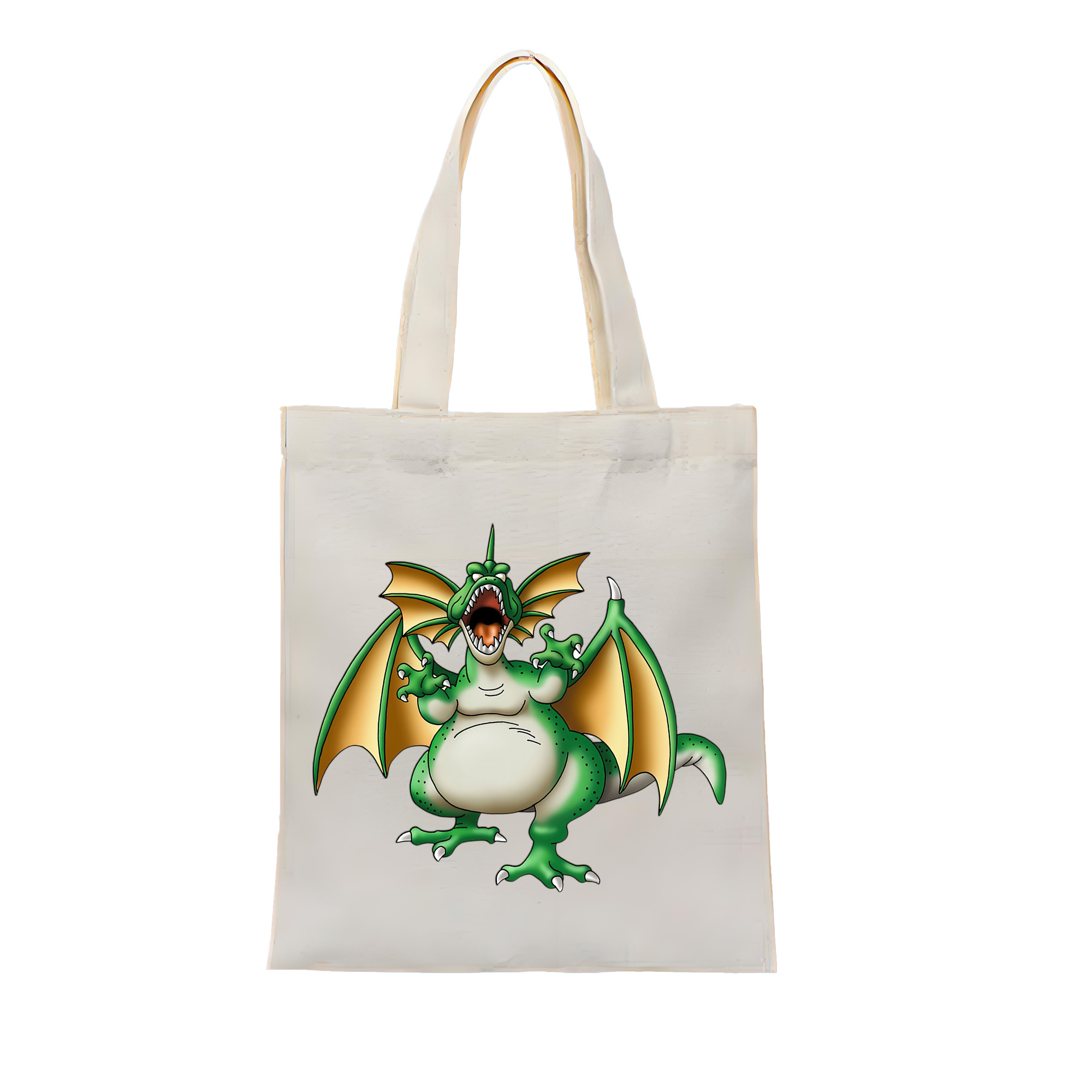 （画像用） ドラゴンクエスト Doragon Kuesuto Dragon Quest 縦型キャンバス生地手提げバッグ　トートバッグ