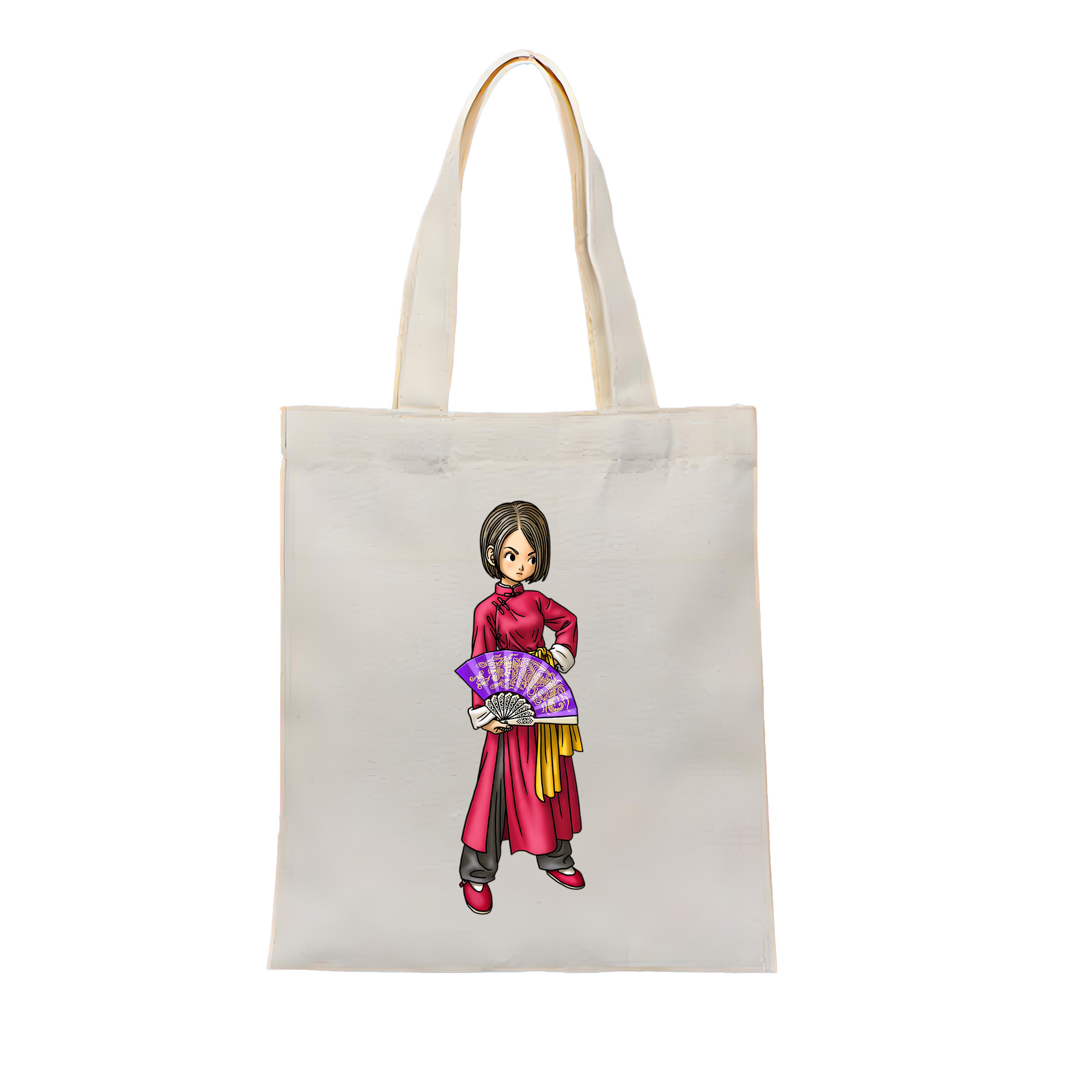 （画像用） ドラゴンクエスト Doragon Kuesuto Dragon Quest 縦型キャンバス生地手提げバッグ　トートバッグ